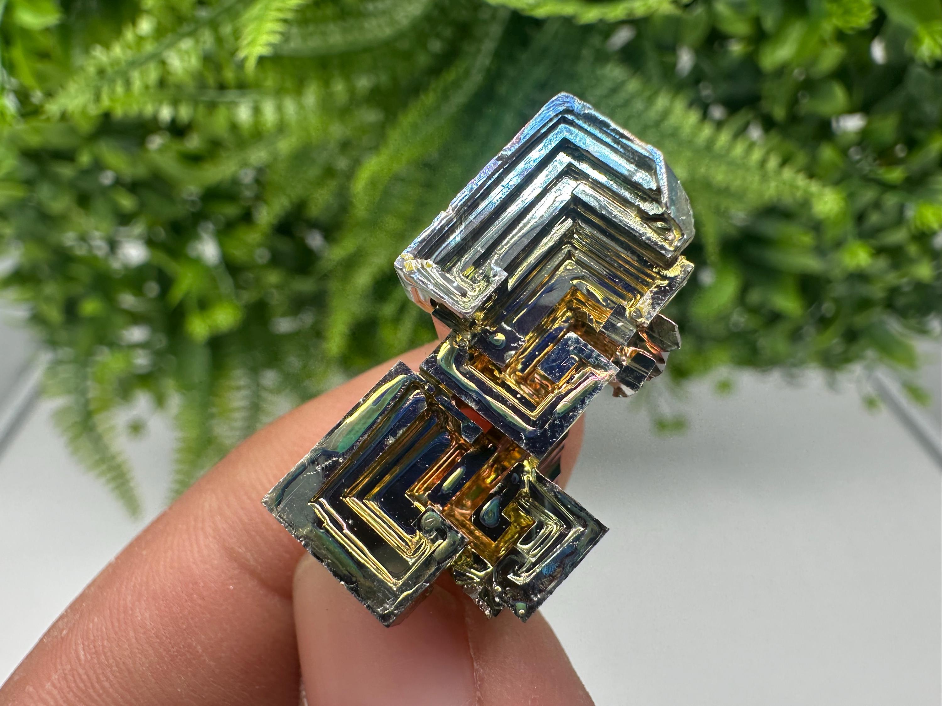 Rainbow Bismuth Crystal: Rare Gemstone Collection, Colourful Stone