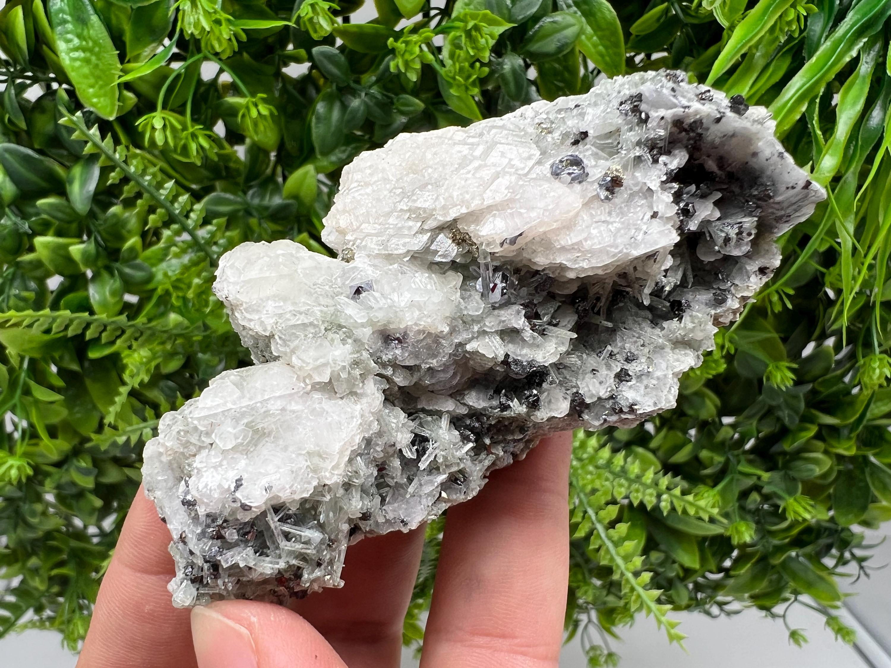 UV Mangano Calcite Crystal: Borieva Mine, Bulgaria - Home Decor Stone
