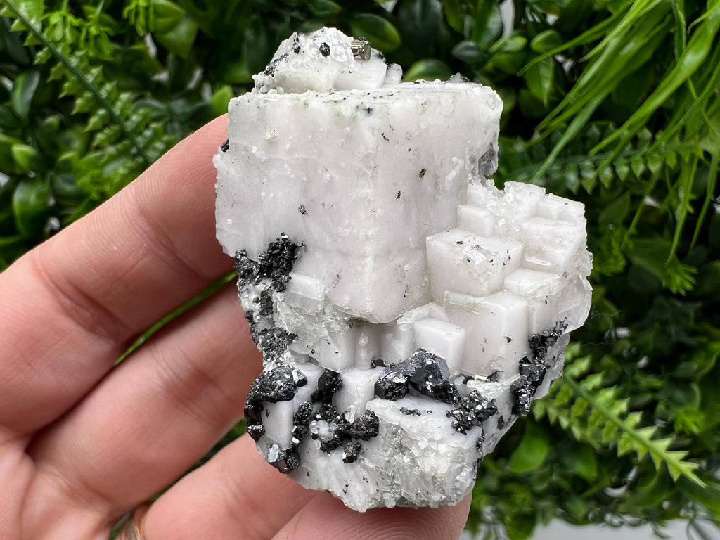 Incredible Mirror Galena on Mangano Calcite from Borieva mine,Bulgaria,natural mineral specimen,home decor stone,rare crystal,geology,gift