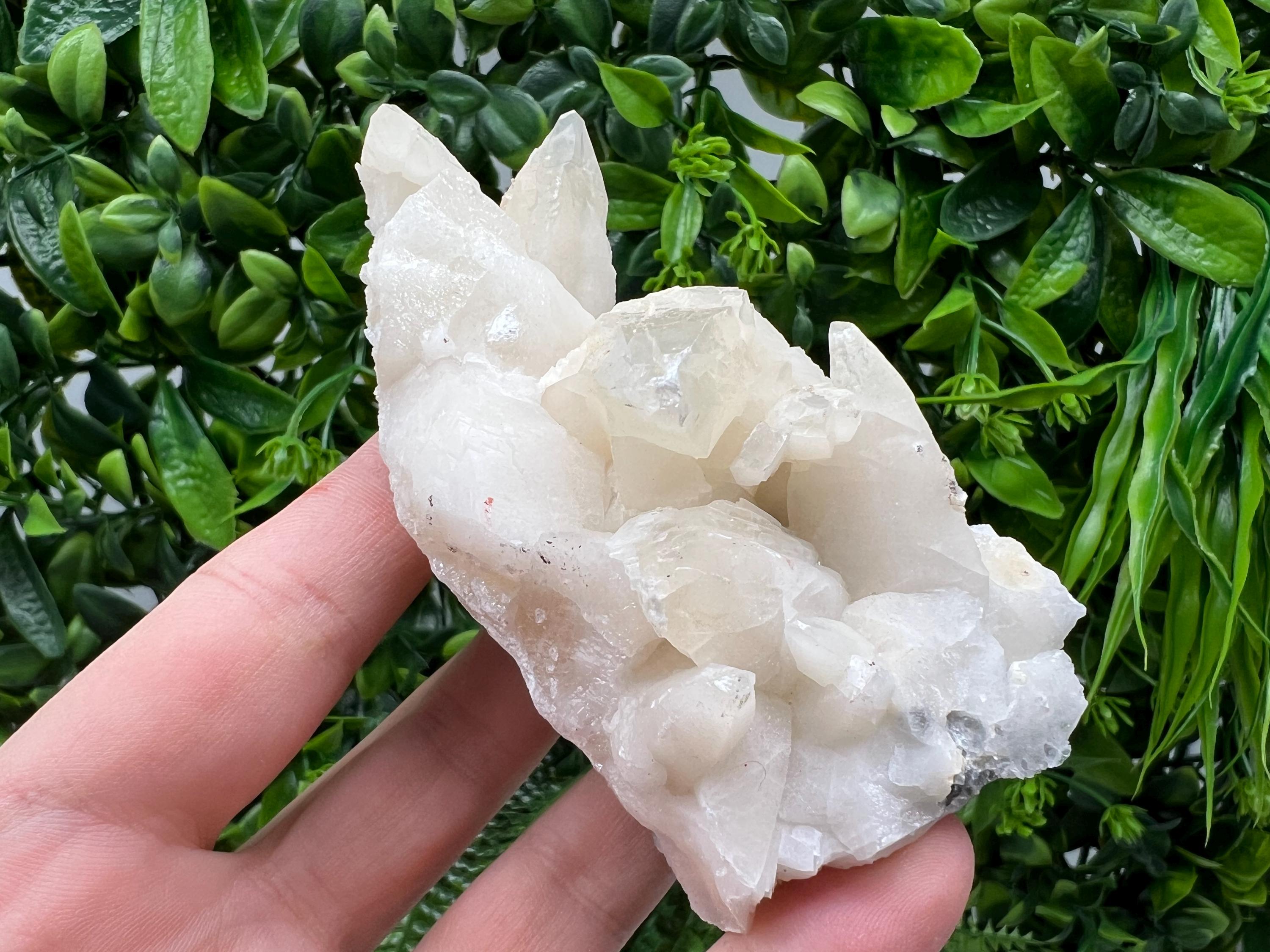 Bulgarian Calcite on Green Quartz, Laki Djurcovo Mine