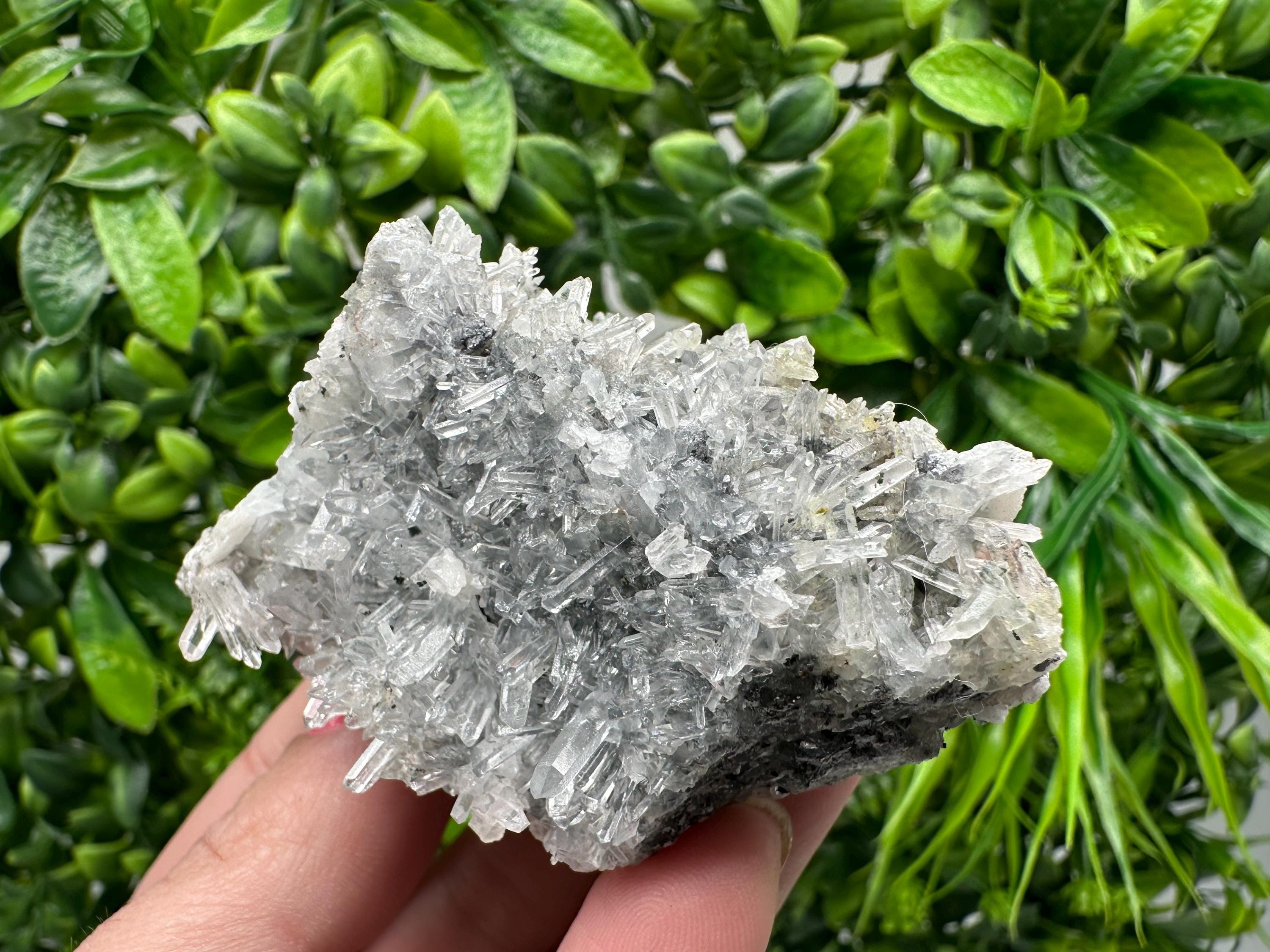 Green Quartz Crystal Specimen, Chlorite Sphalerite Inclusions
