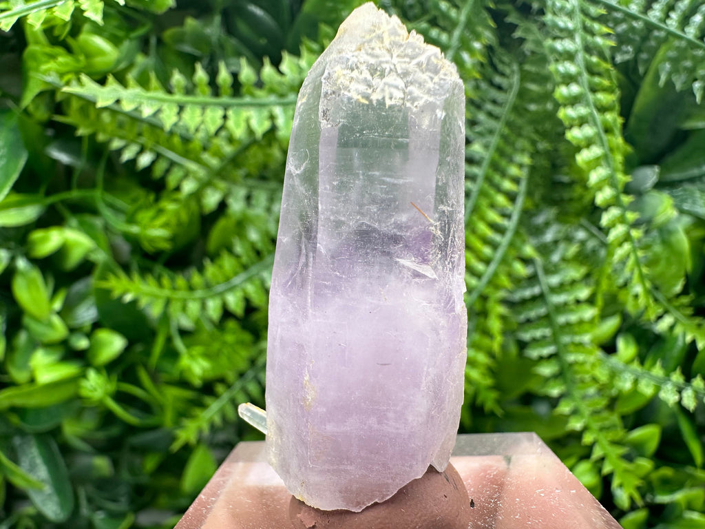 Phantom Amethyst Crystal with Cerussite, Bulgarian Mineral Specimen (4.5cm)