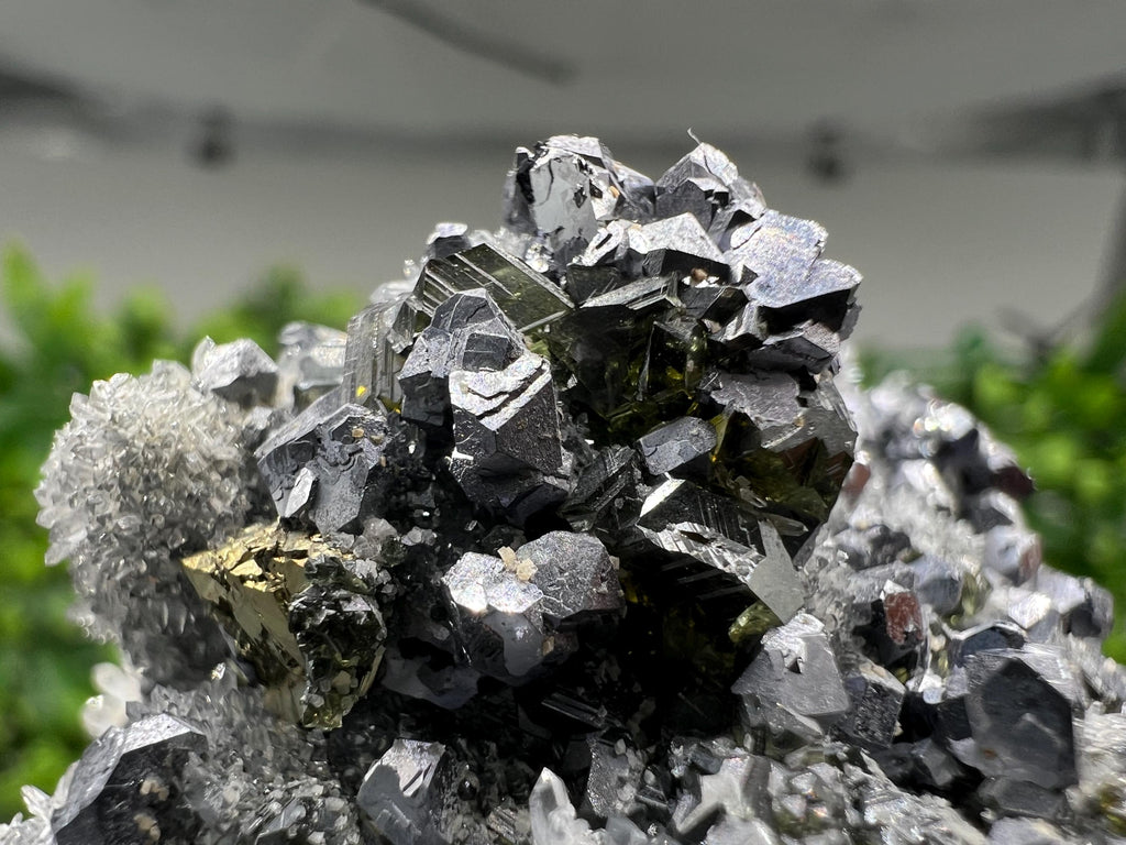 Stunning Galena,Sphalerite,Cleiopfane Chalcopyrite from Krushev dol mine,Madan,Bulgaria,natural,collection mineral specimen,home decor ston
