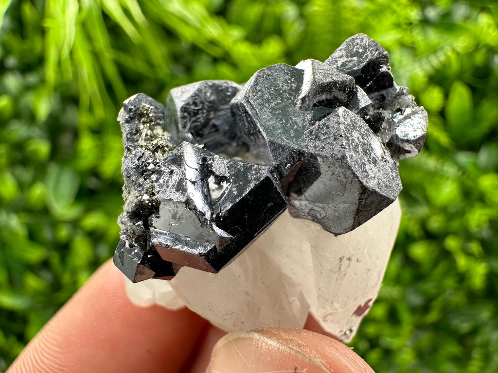Shiny Galena on Calcite, Borieva Mine Mineral Specimen