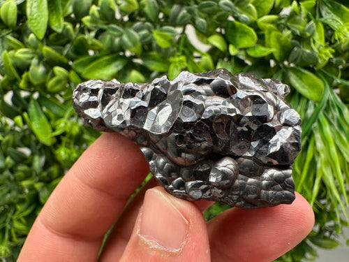 Botryoidal Black Hematite Specimen: Moroccan Crystal for Reiki Chakra