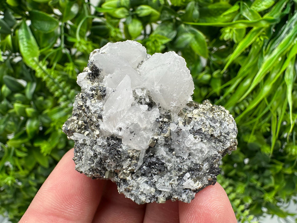 Pyrite on Green Quartz, Borieva Mine Mineral Specimen