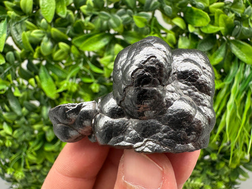 Botryoidal Black Hematite Specimen: Moroccan Crystal for Reiki Chakra