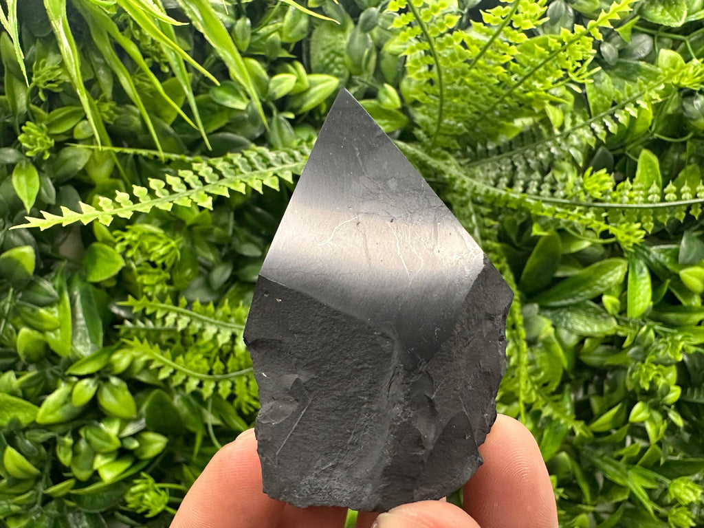 Polished Shungite Crystal: EMF Protection Stone (5cm)