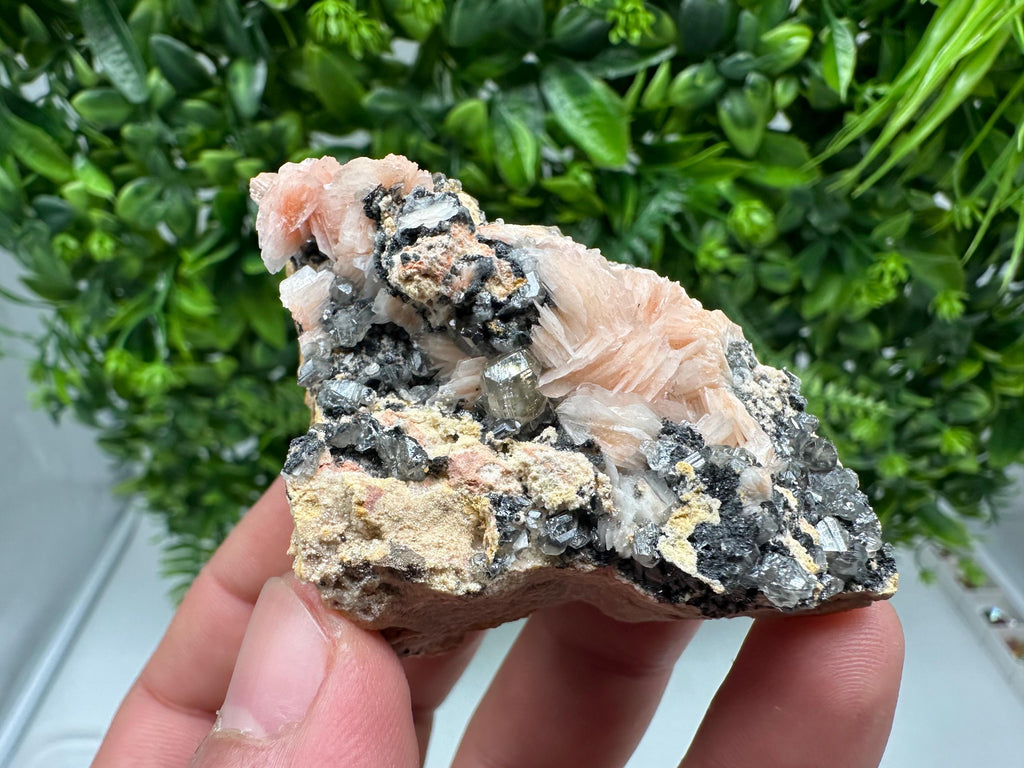 Wonderful Baryte with Cerussite on Galena from Morocco,Crystal, Mineral,Specimen,Cluster,Crystals,Barite Crystal,Cerussite Crystal,Specimen