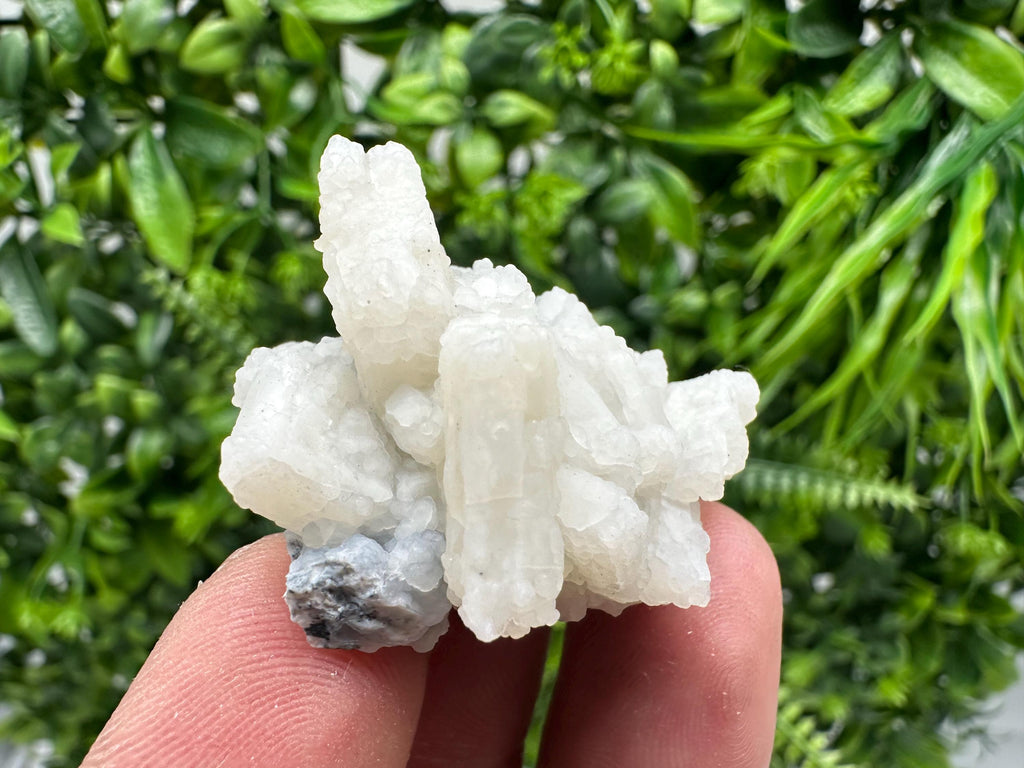 Rare Fluorescent Calcite after Barite on Chalcedony - Androvo Mine, Bulgaria
