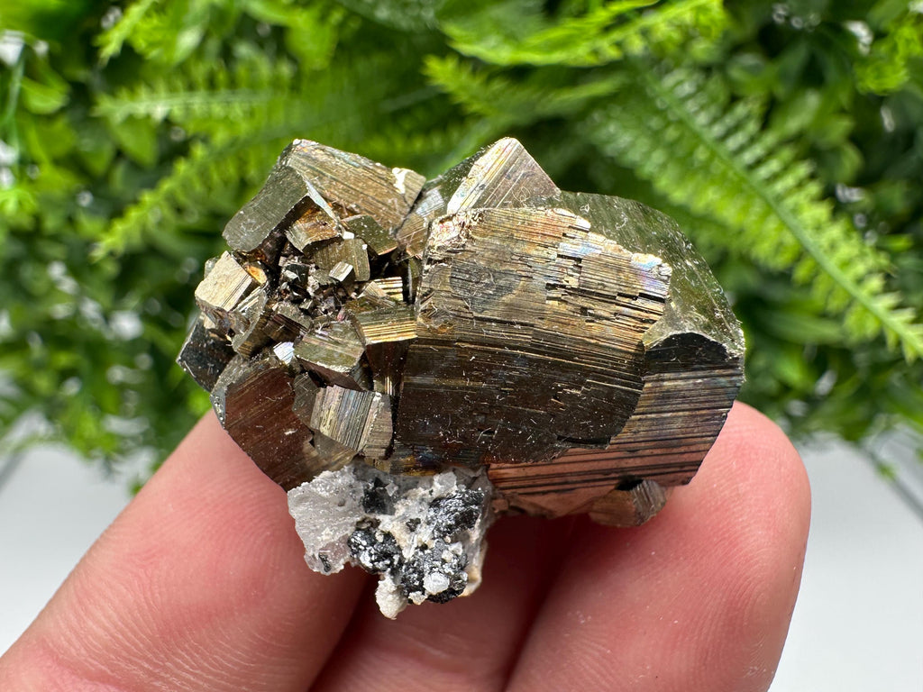 Wonderful Rainbow Pyrite whit Calcite,natural minerals souvenir Crystal,collection stone,rare minerals,home decor,Borieva Bulgaria