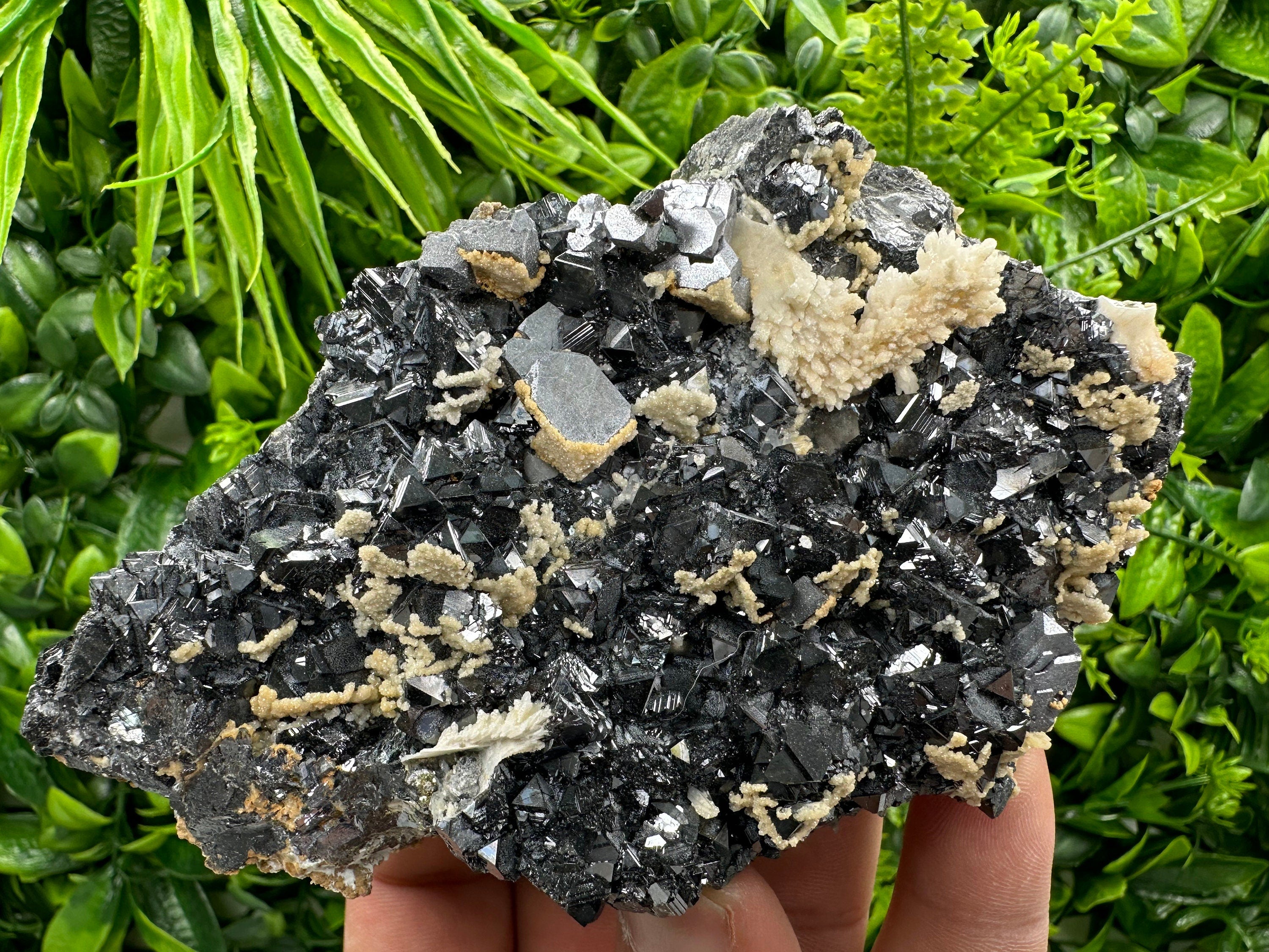 Galena, Calcite, and Sphalerite Mineral Specimen: Borieva Mine, Bulgaria