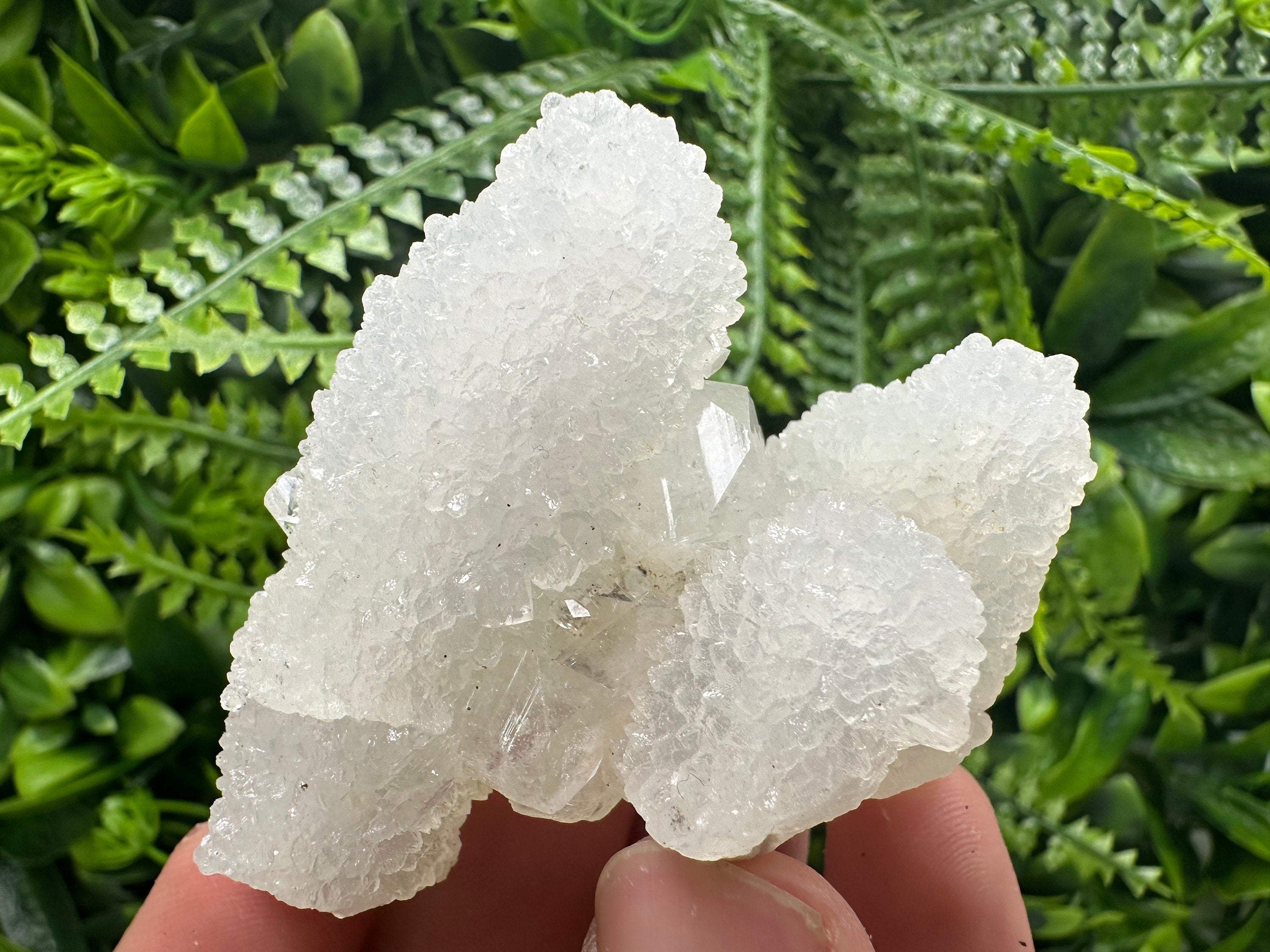 Transparent Apophyllite on Chalcedony, India Mineral Specimen