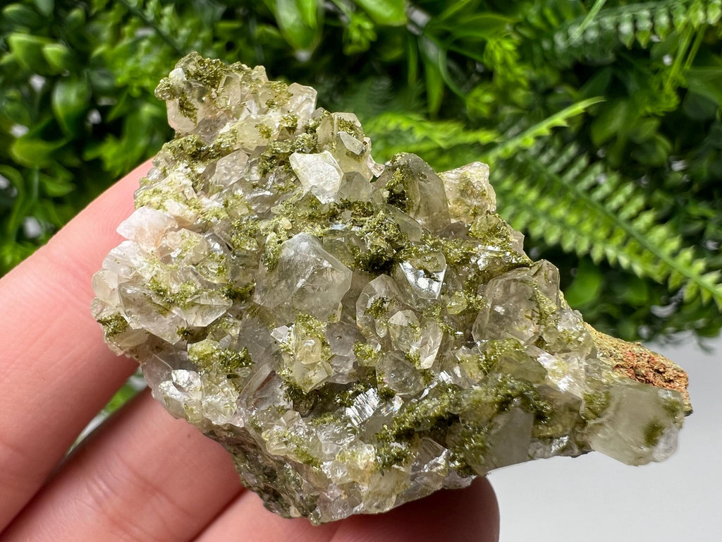 Rainbow Epidote with Quartz Mineral Specimen, Hakkari Turkey