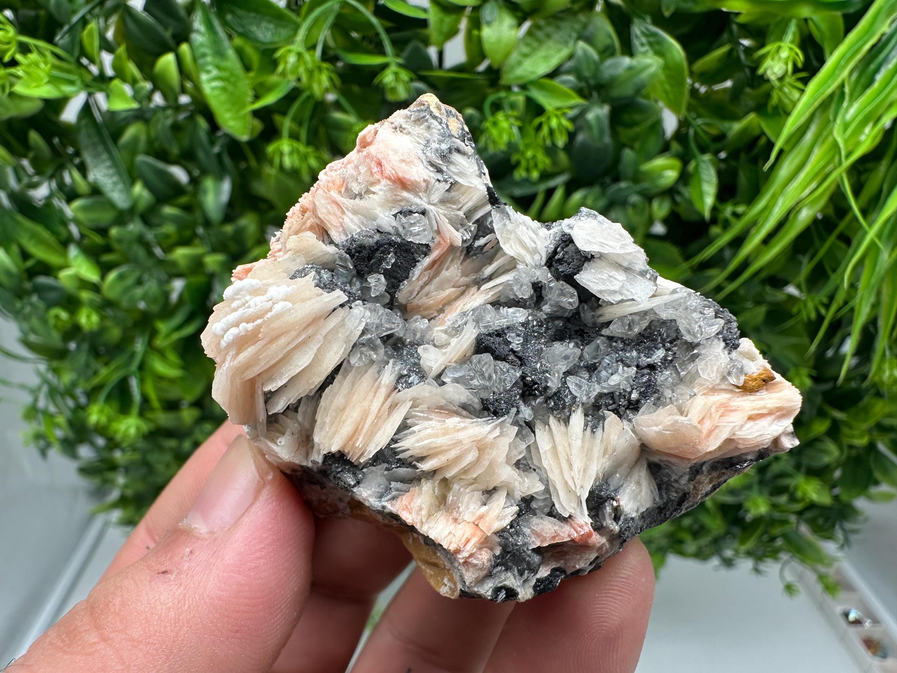 Wonderful Baryte with Cerussite on Galena from Morocco,Crystal, Mineral,Specimen,Cluster,Crystals,Barite Crystal,Cerussite Crystal,Specimen