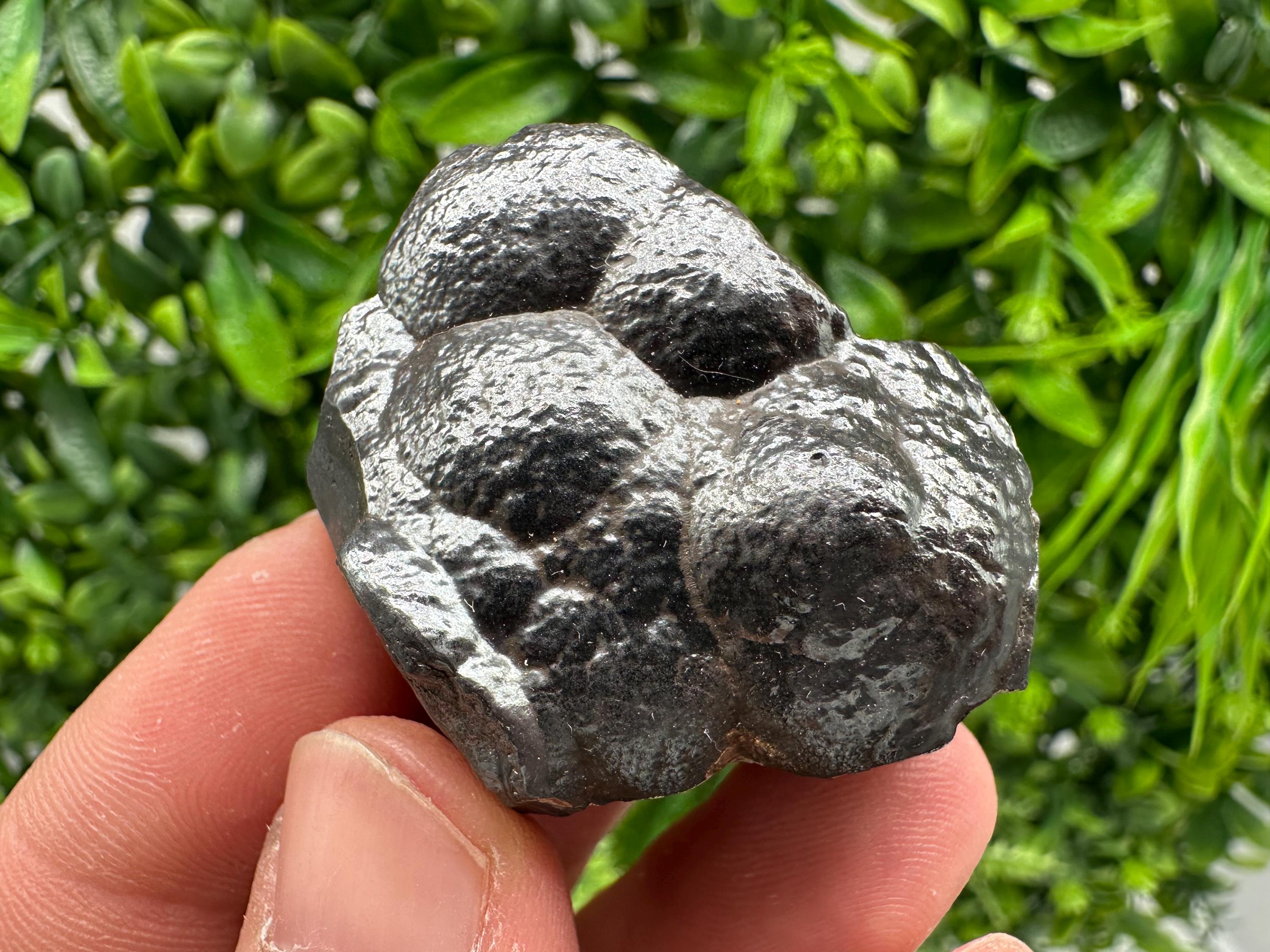 Botryoidal Black Hematite Specimen: Moroccan Crystal for Reiki Chakra