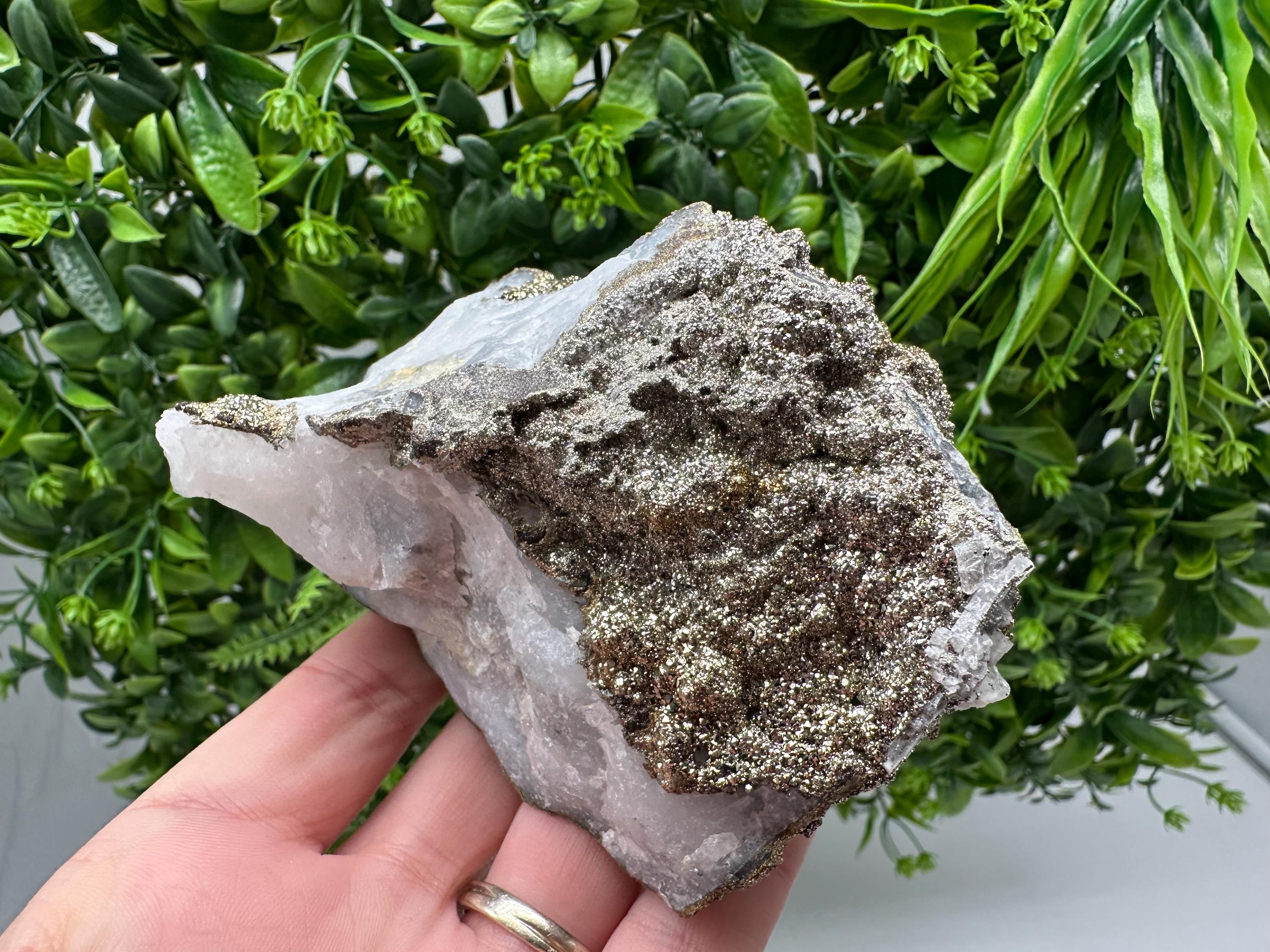 Marcasite Cluster on Chalcedony, Bulgaria Mineral Specimen
