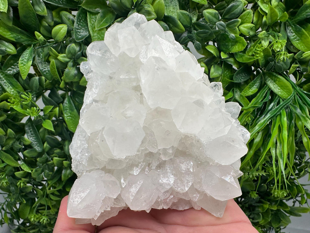 Transparent Chlorite Quartz Crystal Cluster - Madan, Bulgaria