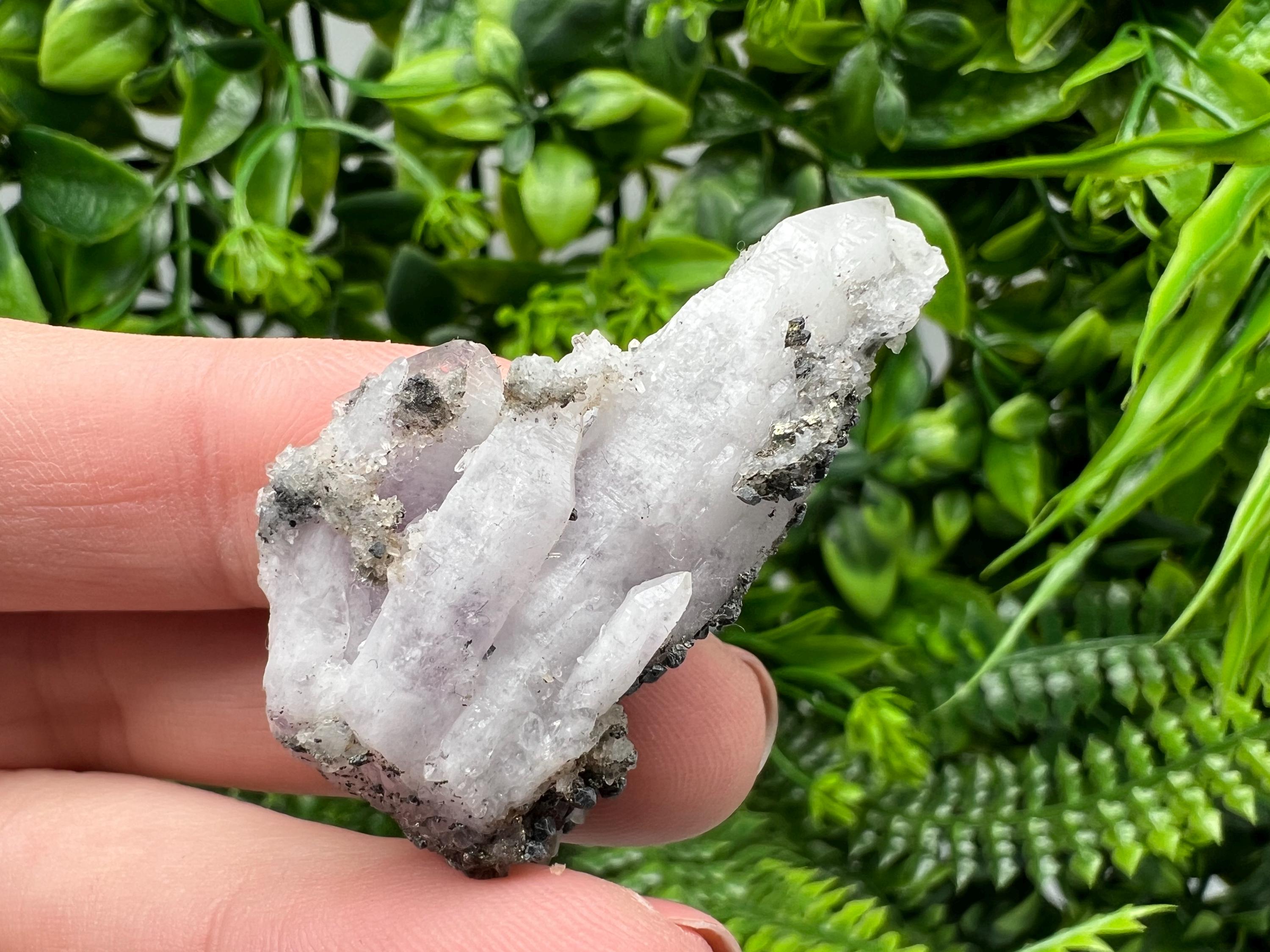 Amethyst Phantom Quartz with Chalcedony and Chlorite - Djurcovo Laki, Bulgaria