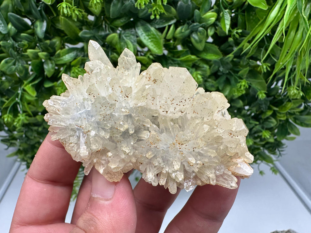 Quartz whit Brown Rhodochrosite from Djurcovo mine,Bulgaria,Quartz,Rhodochrosite cluster,natural mineral,collection crystal,mineral specimen