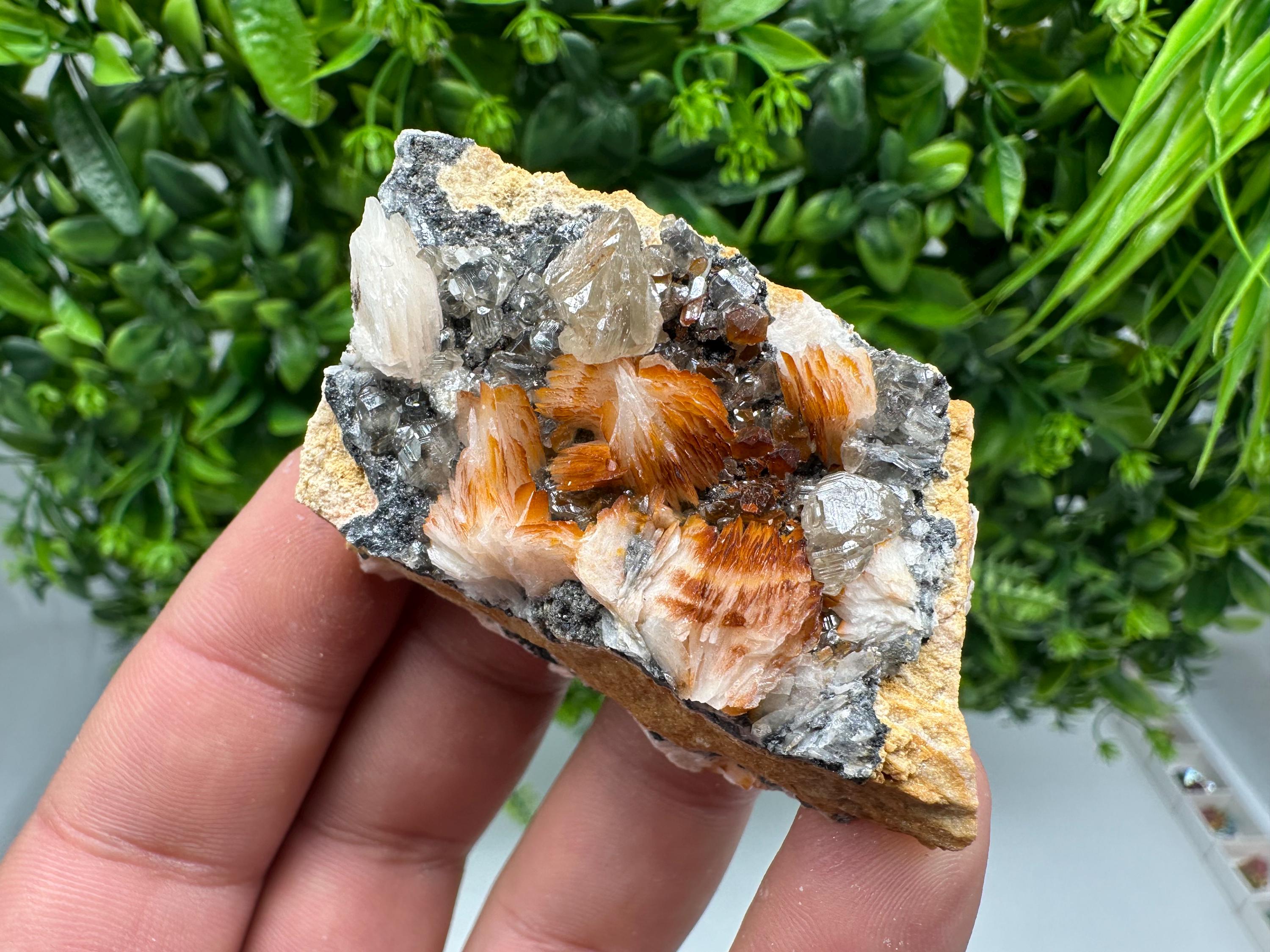 Wonderful Baryte with Cerussite on Galena from Morocco,Crystal, Mineral,Specimen,Cluster,Crystals,Barite Crystal,Cerussite Crystal,Specimen