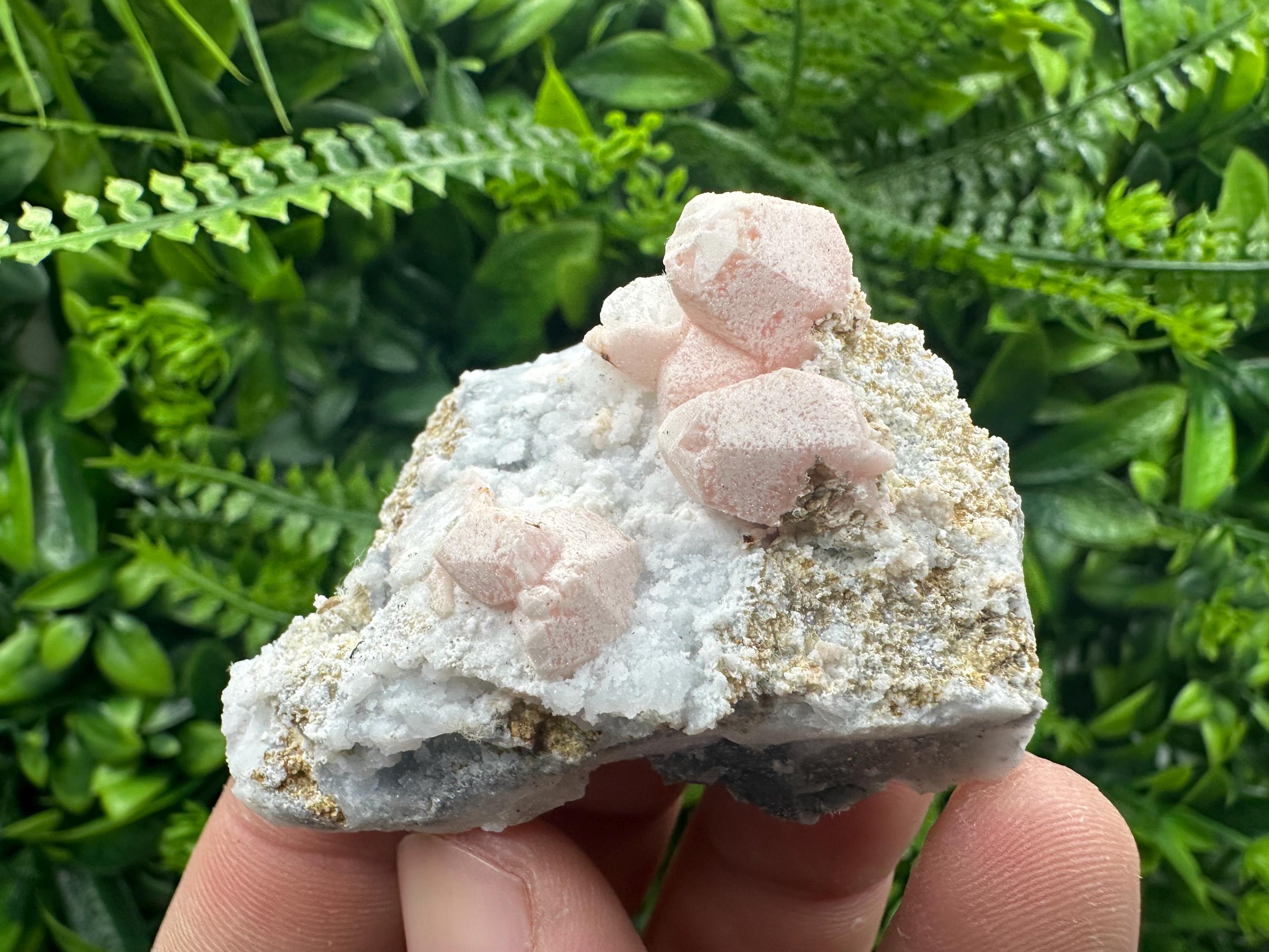 Mangano Calcite on Marcasite with Barite, Bulgaria Mineral Specimen