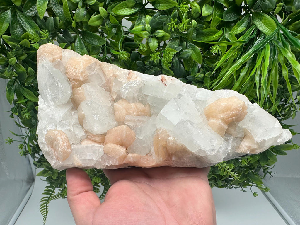 EXSTA Large Apophyllite,Stilbite on Chalcedony,natural,collection mineral specimen,India Mineral,Crystal,Stone Mineral Specimen IndiaCrystal