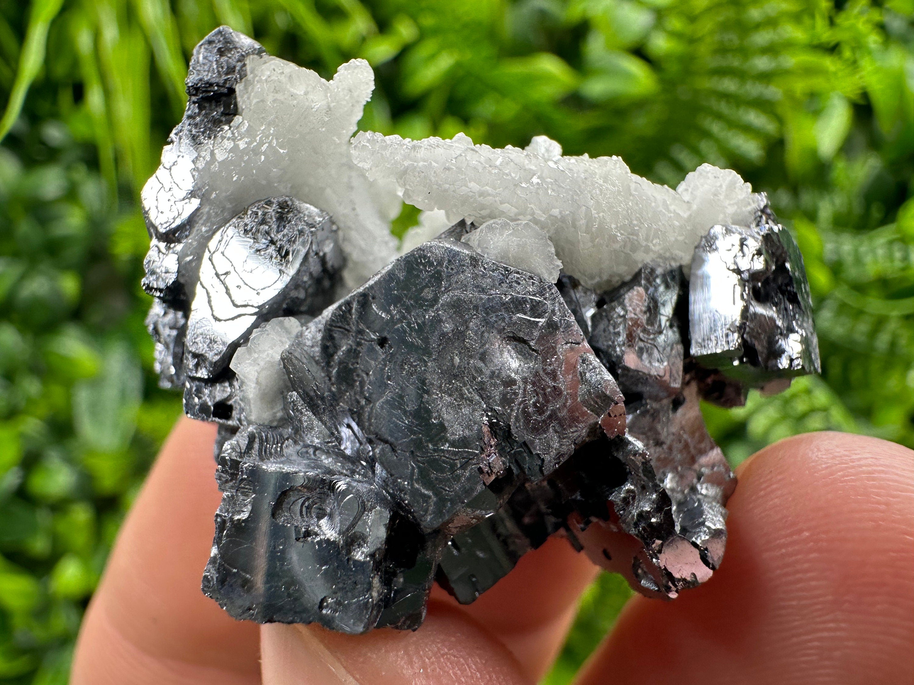Rare Calcite on Galena: Borieva Mine, Bulgaria