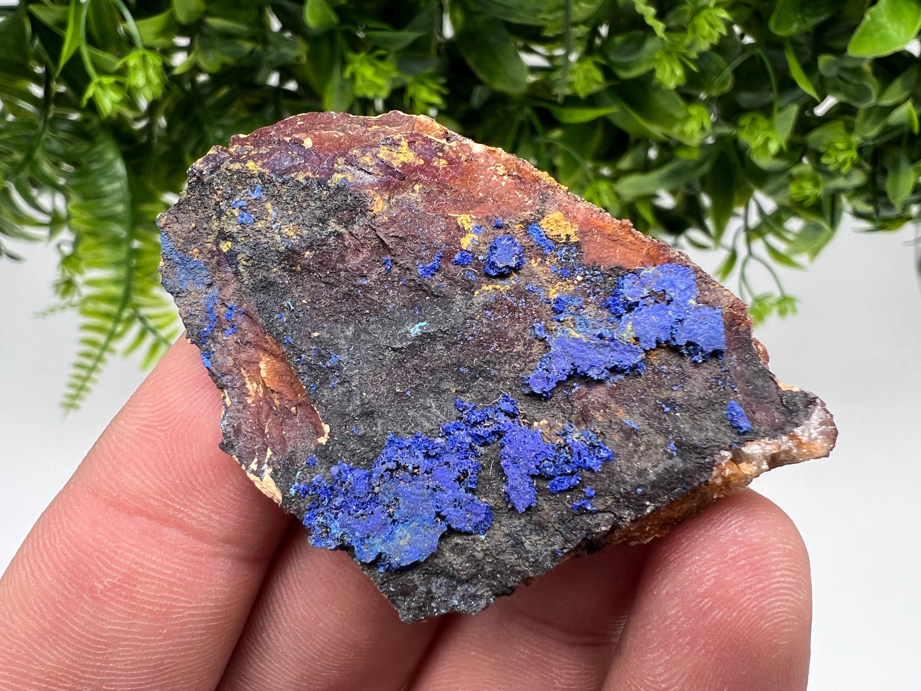 Azurite Malachite Mineral Specimen, Morocco Crystal, Collector Stone