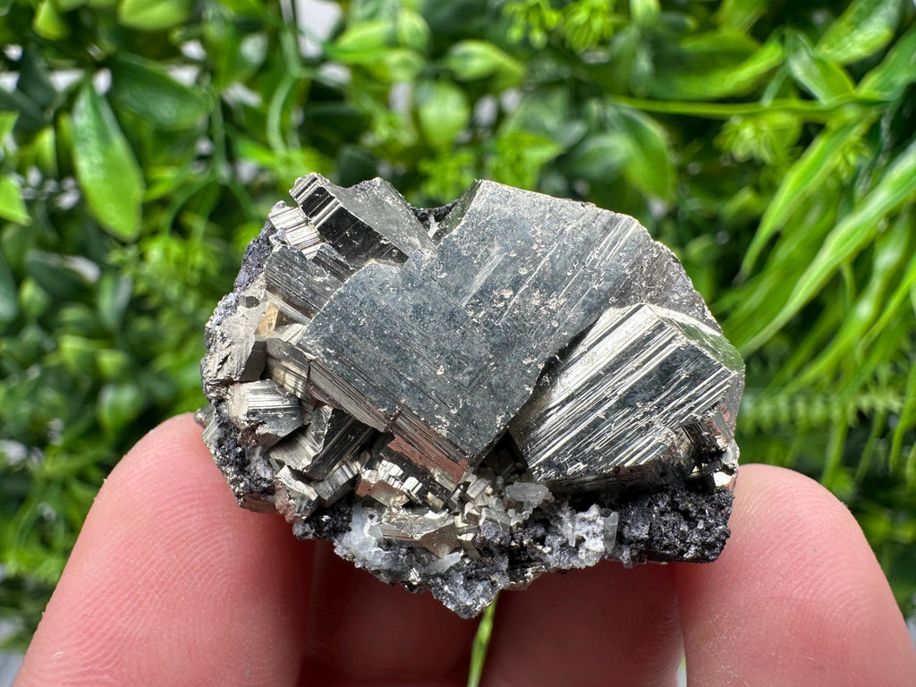 Pyrite on Sphalerite Mineral Specimen, Rare Crystal Decor