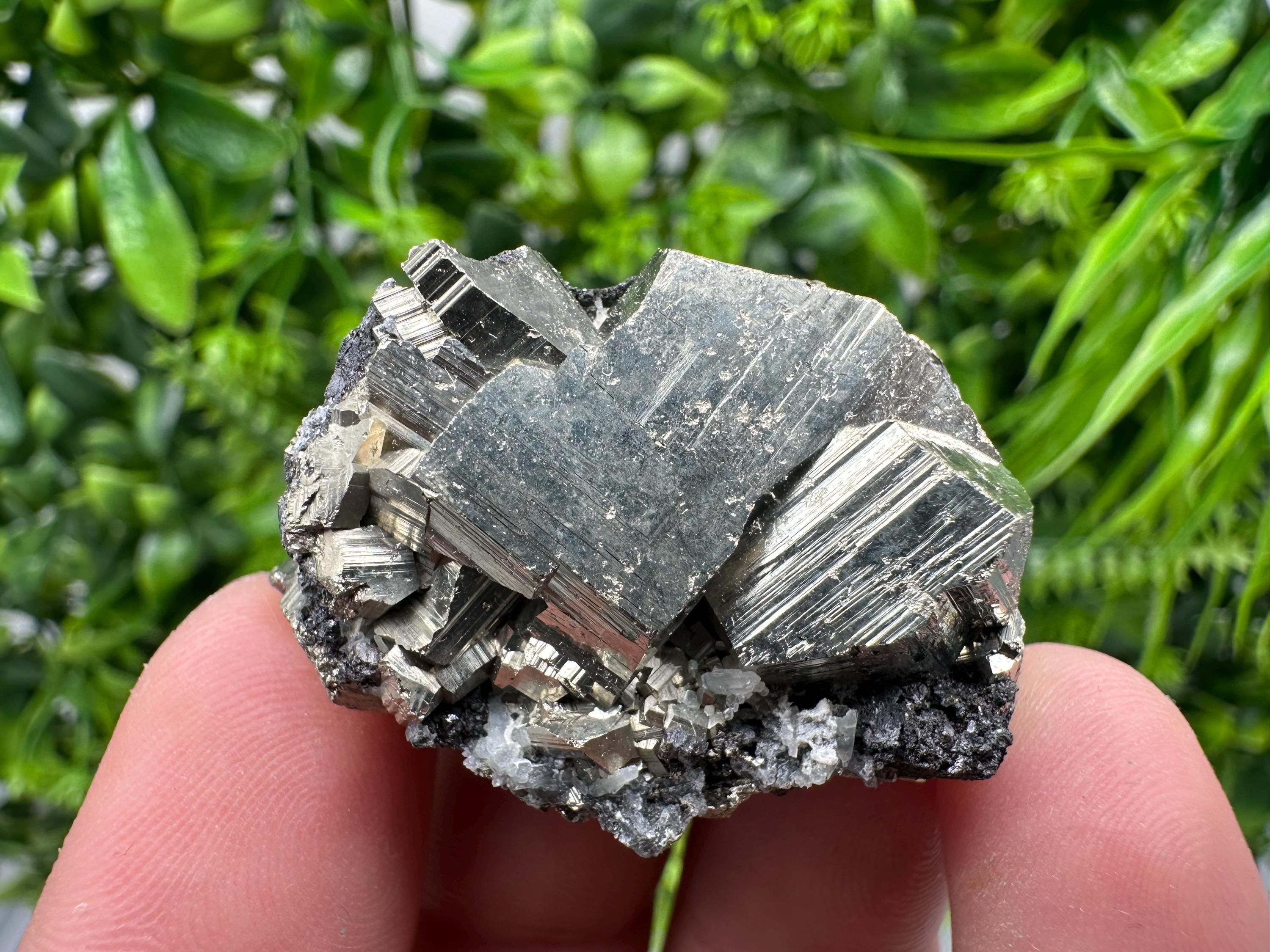 Pyrite on Sphalerite Mineral Specimen, Rare Crystal Decor