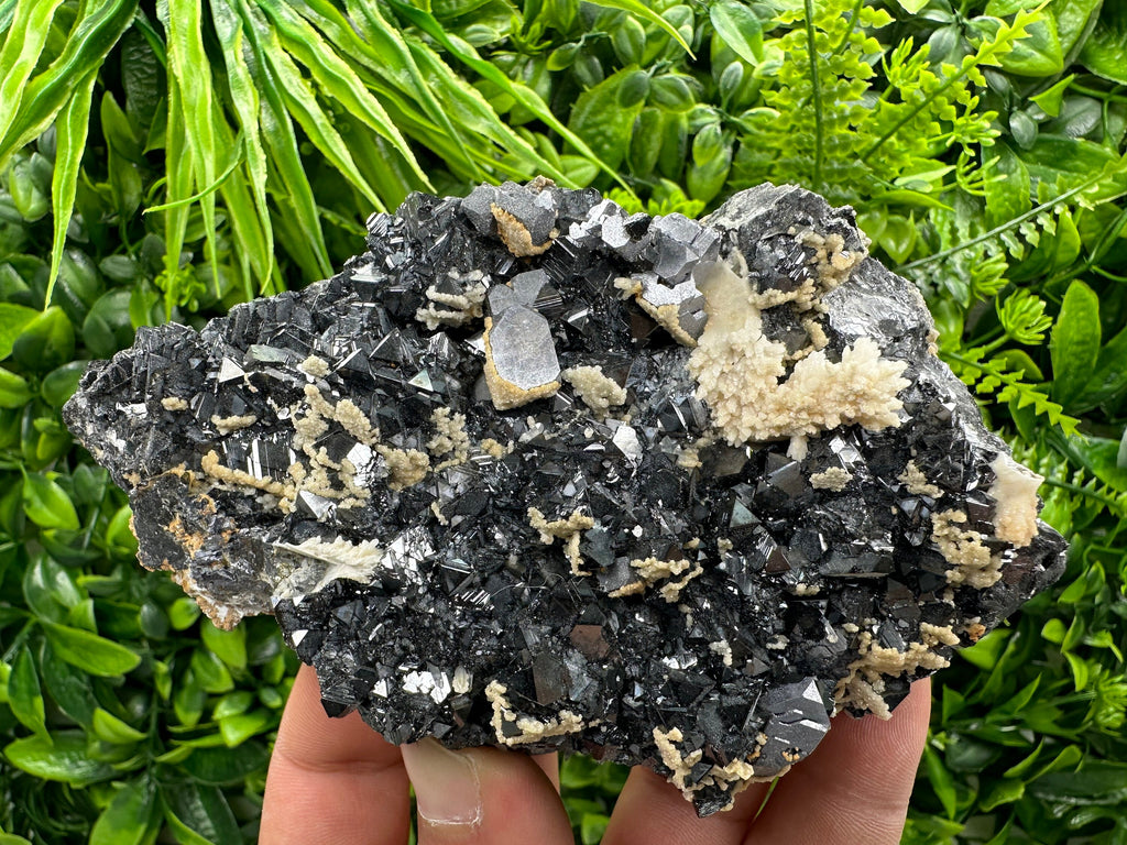 Galena, Calcite, and Sphalerite Mineral Specimen: Borieva Mine, Bulgaria