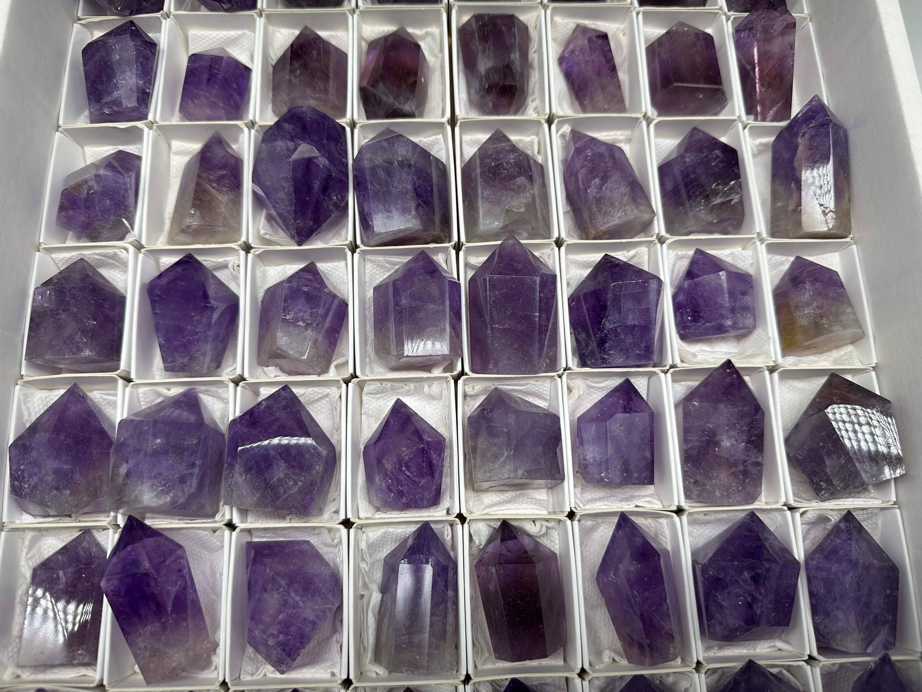Brazilian Amethyst Point, Deep Purple Cathedral Crystal