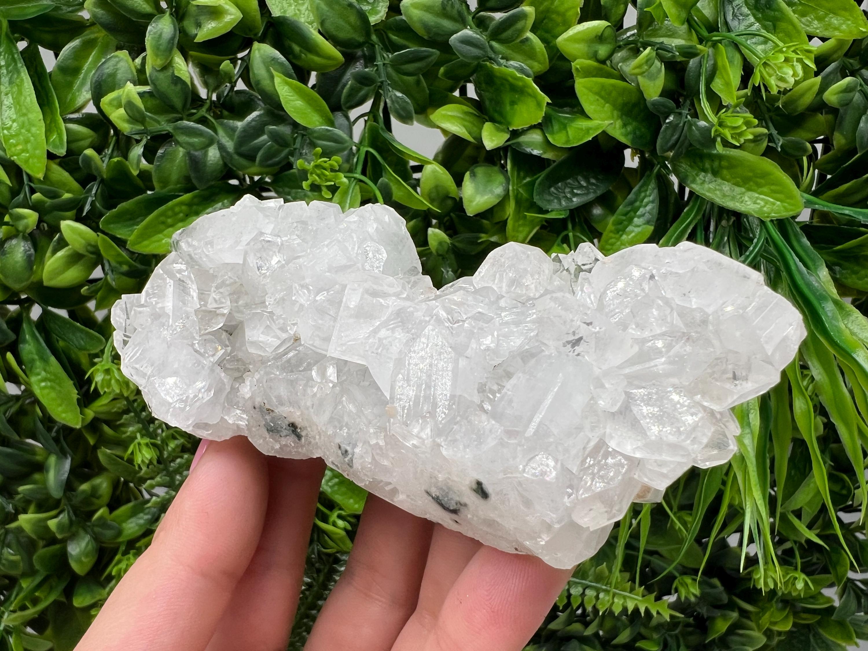 Apophyllite on Chalcedony Specimen: India Minerals Collection