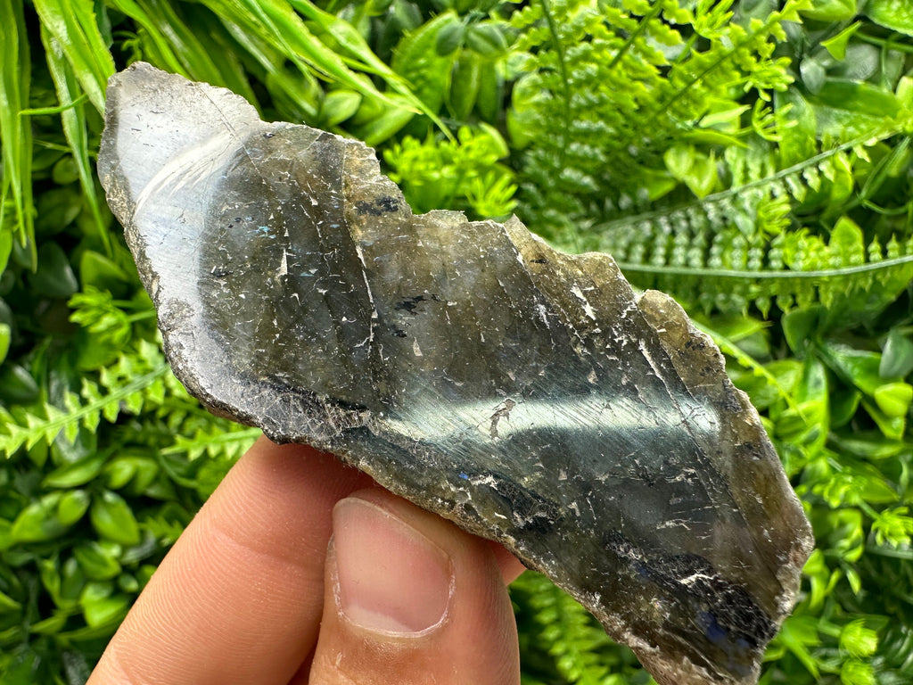 Polished Multifire Labradorite Slab: Raw Crystal Decor