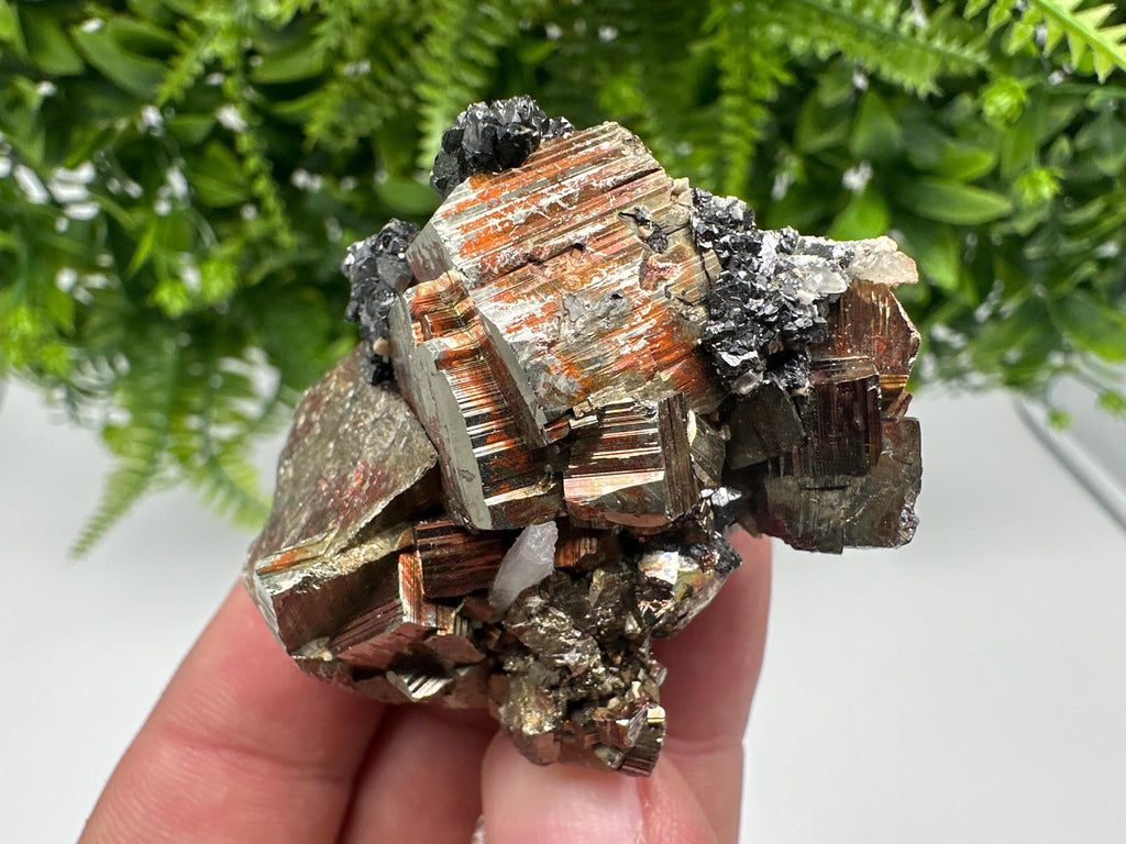 Wonderful Rainbow Pyrite whit Calcite,natural minerals souvenir Crystal,collection stone,rare minerals,home decor,Borieva Bulgaria