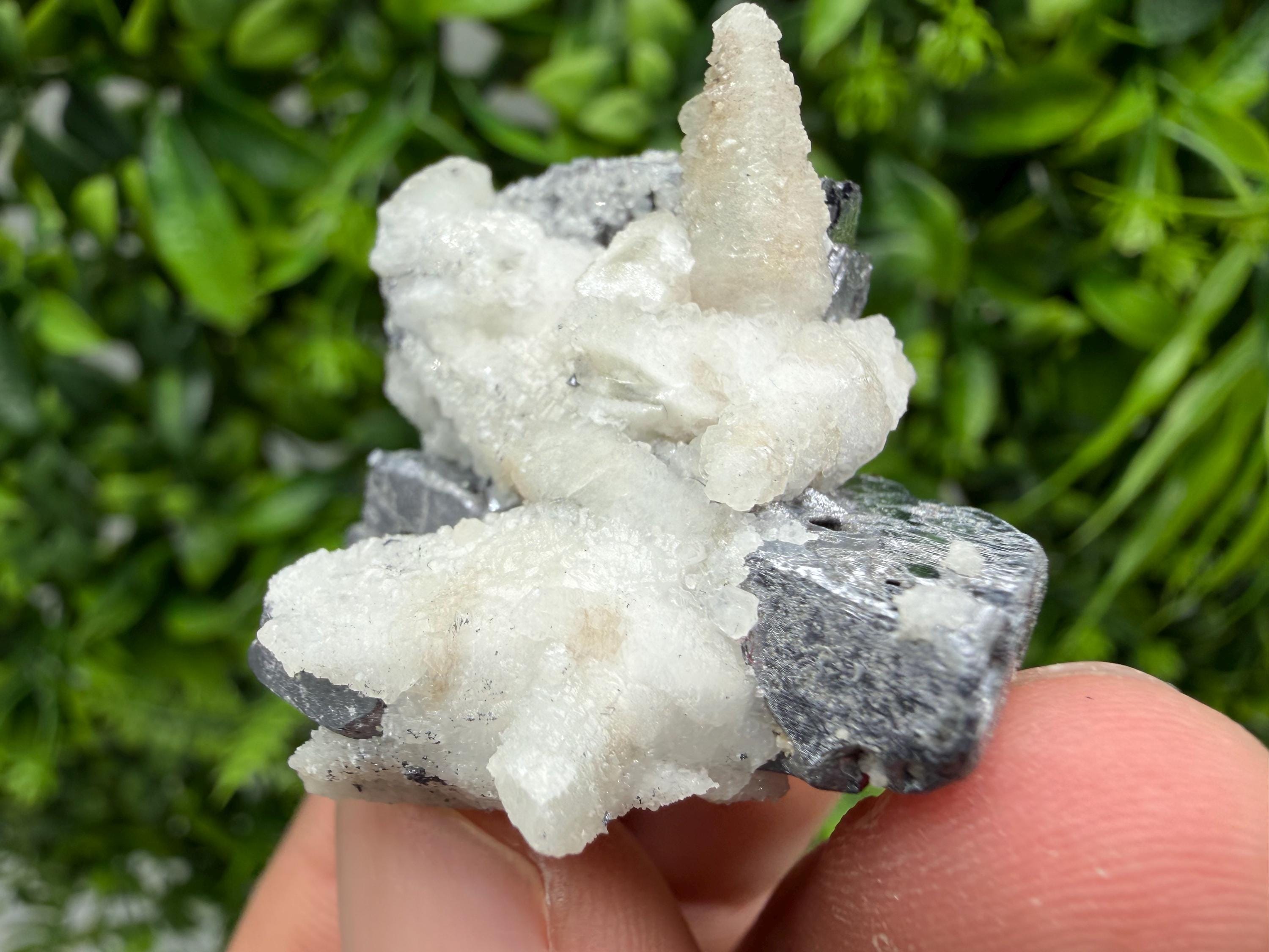 Galena Spinel with Quartz and Calcite, Borieva Mine Mineral Specimen