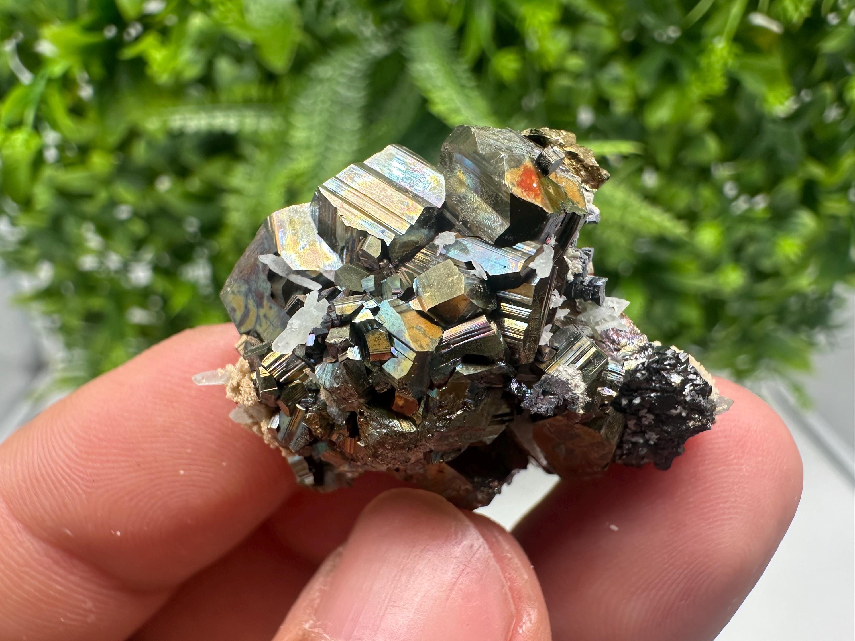 Aesthetic Sphalerite whit Calcite,Pyrite from 9th September mine,Madan,Bulgaria,natural,collection mineral specimen,Home decor stone,gift