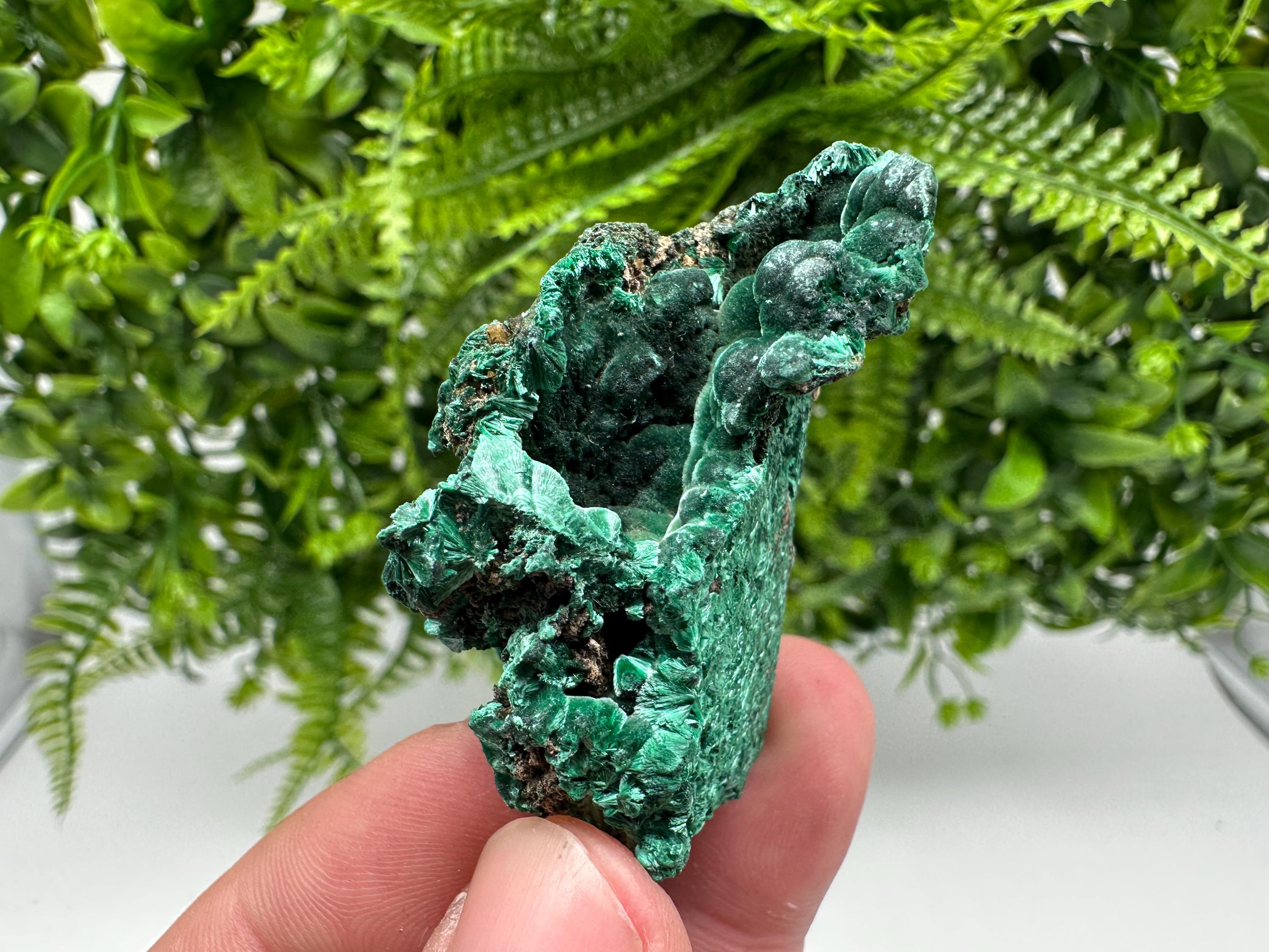 Green Polished Malachite Crystal, Congo Mineral Specimen