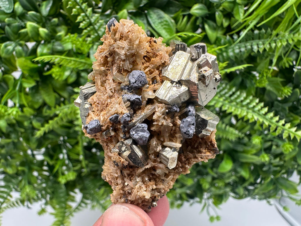 Galena Pyrite Quartz Mineral Specimen: Borieva Mine, Bulgaria