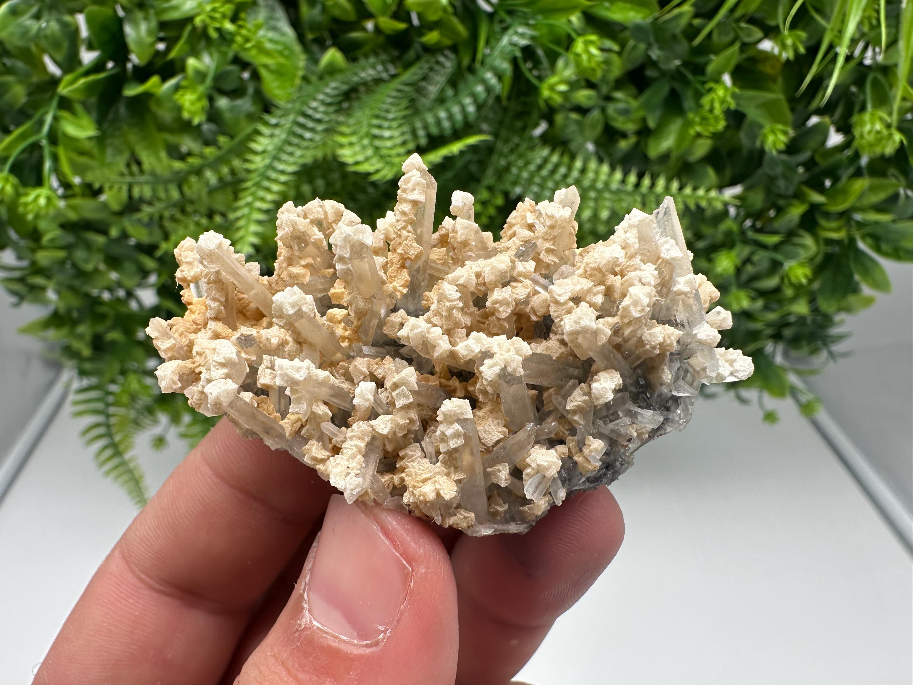 Quartz Calcite Chalcopyrite Specimen: Krushev Dol Mine, Bulgaria