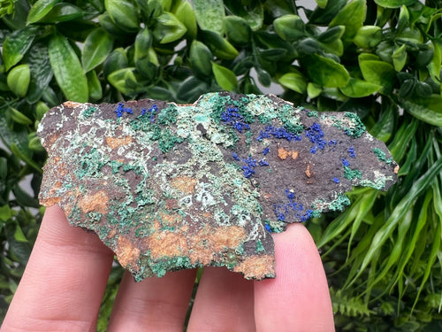 Azurite Malachite Mineral Specimen: Moroccan Blue-Green Crystal, Home Decor