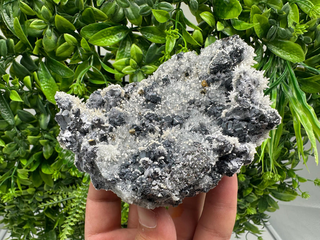 Galena Quartz Pyrite Mineral Specimen: Krushev Dol Mine, Bulgaria