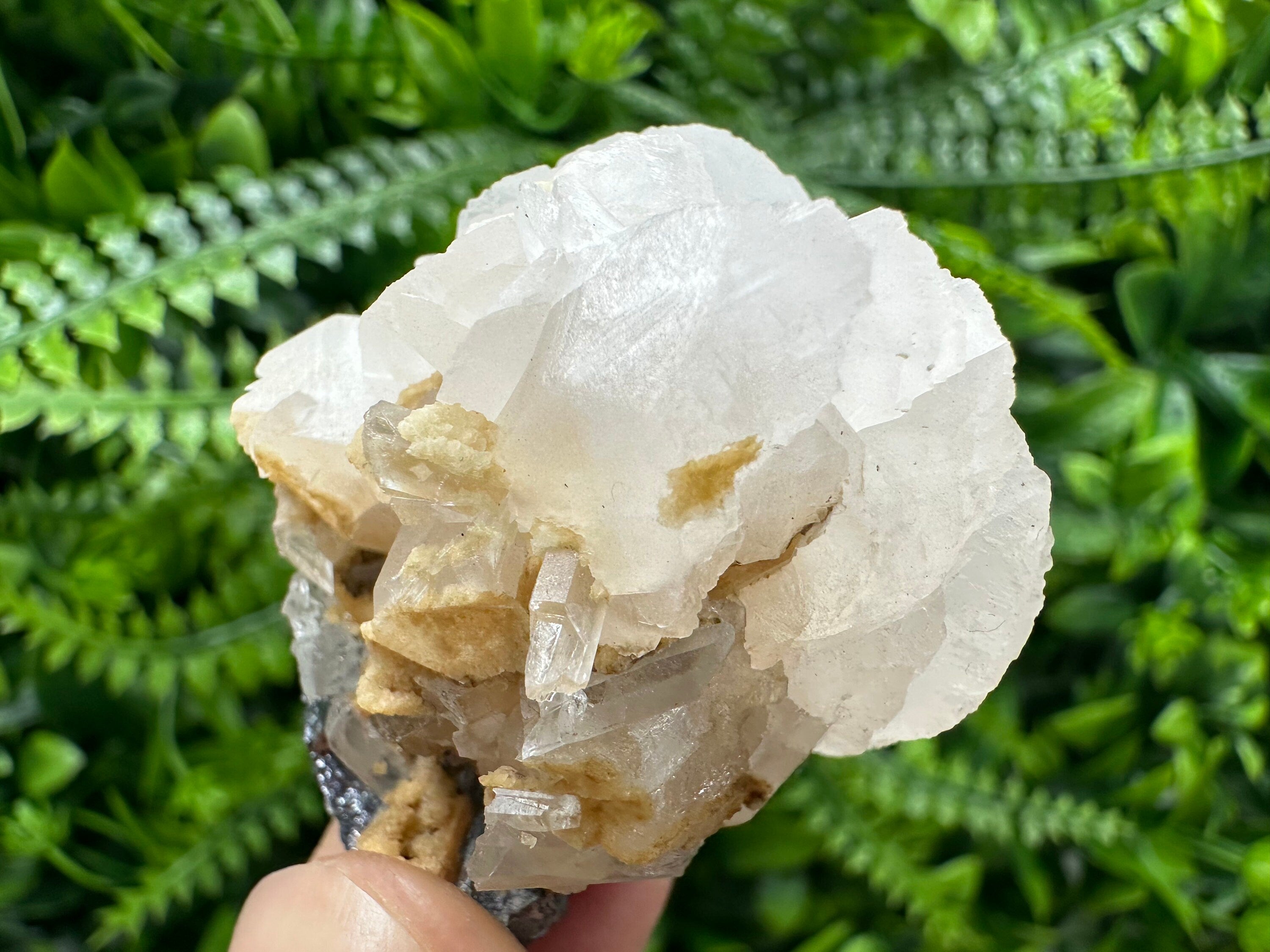 Krushev Dol Calcite on Quartz, Bulgaria Mineral Specimen