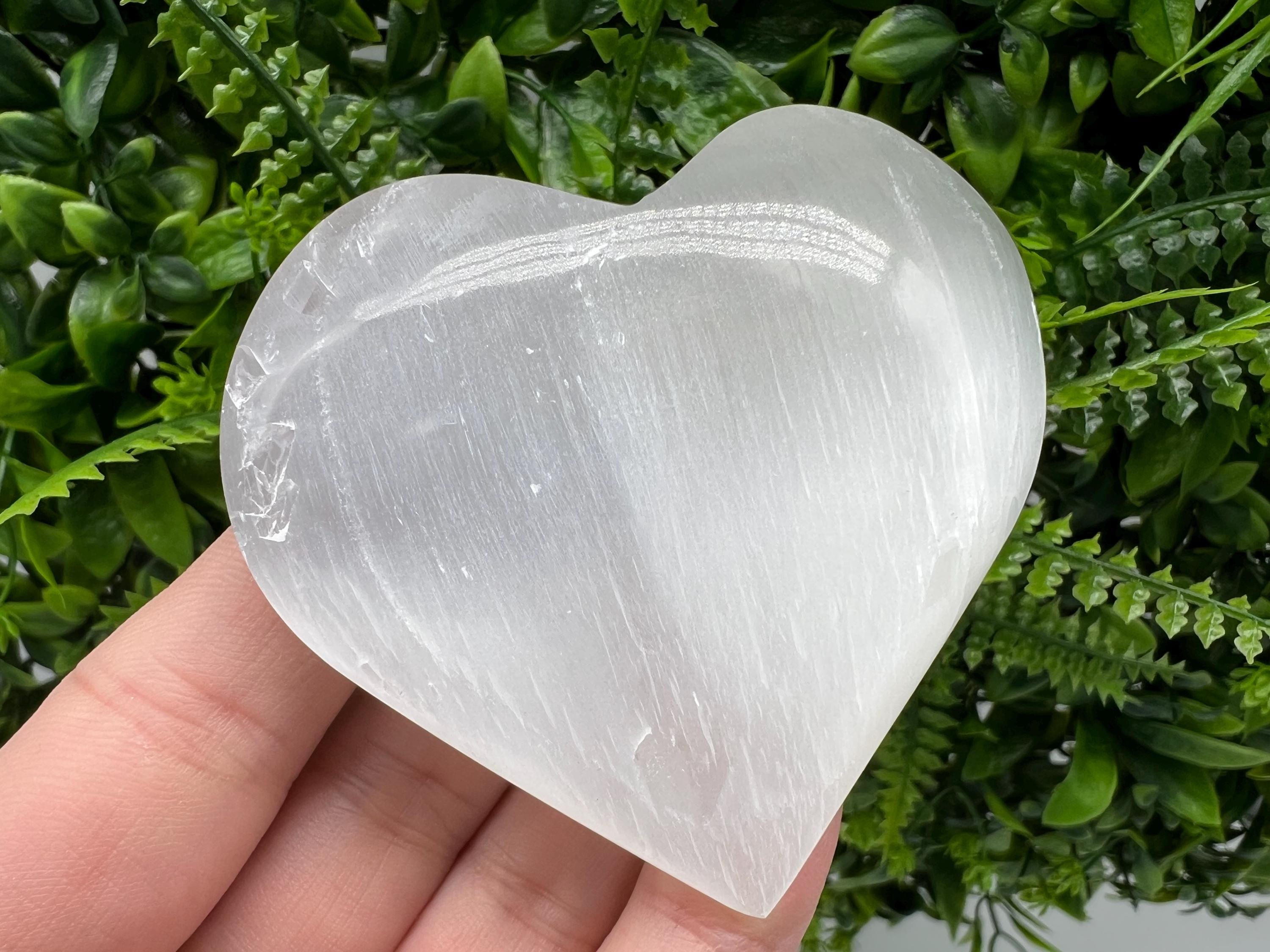 Selenite Heart: Charging Crystal, Energy Stone (7cm)