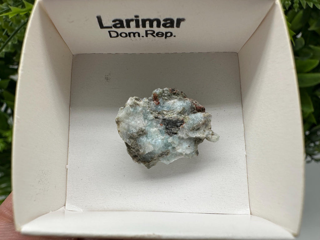 Rare Raw Larimar Specimen: Dominican Republic Crystal BOX 4/4 cm