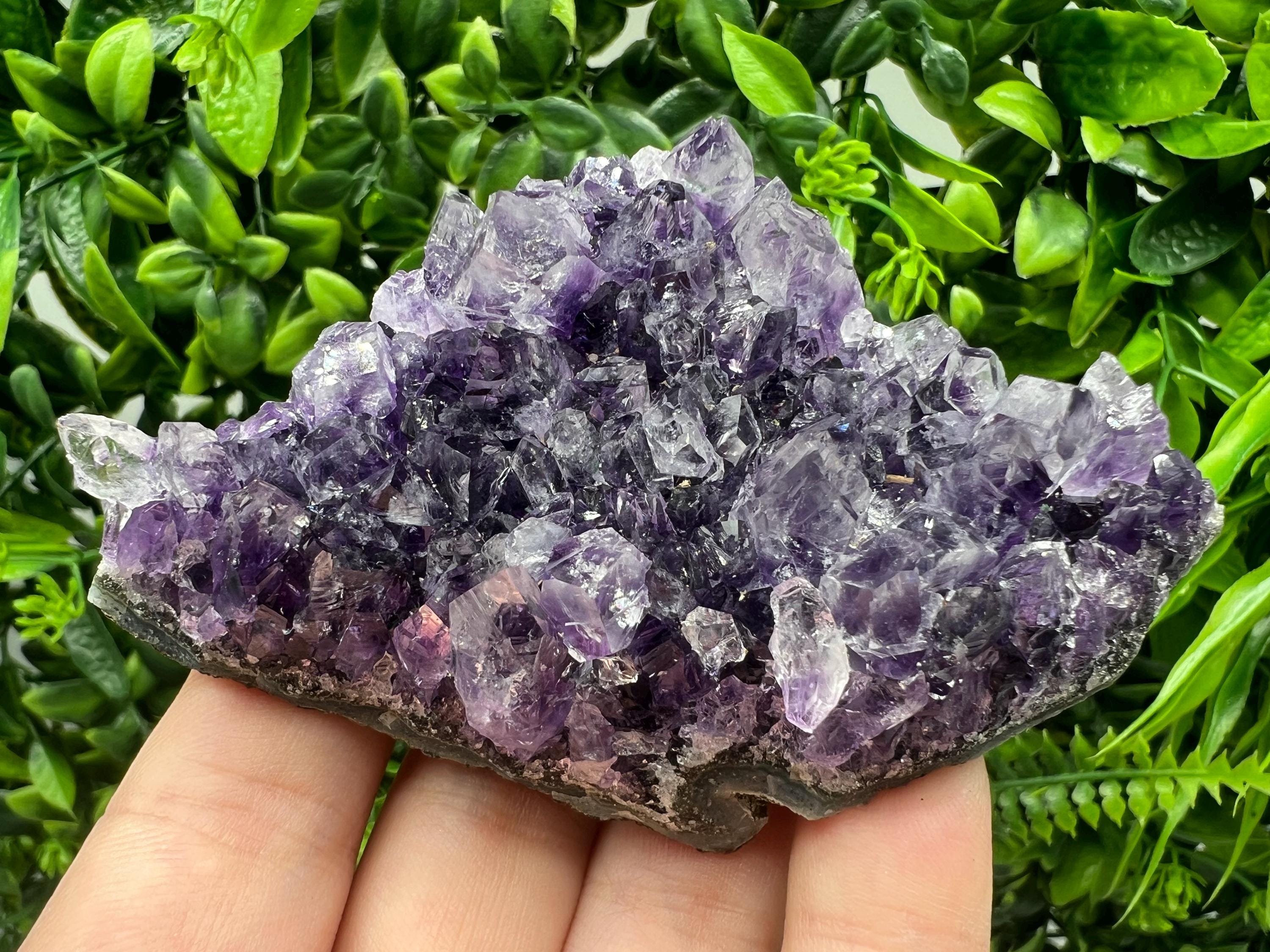 Uruguay Amethyst Cluster, Natural Purple Crystal, Home Decor