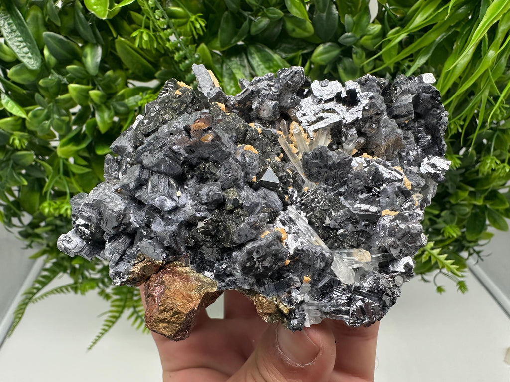 Amazing Galena spinel law on Quartz whit Siderite,from Krushev dol mine,Bulgaria,natural,collection mineral specimen,home decor crystal,souv