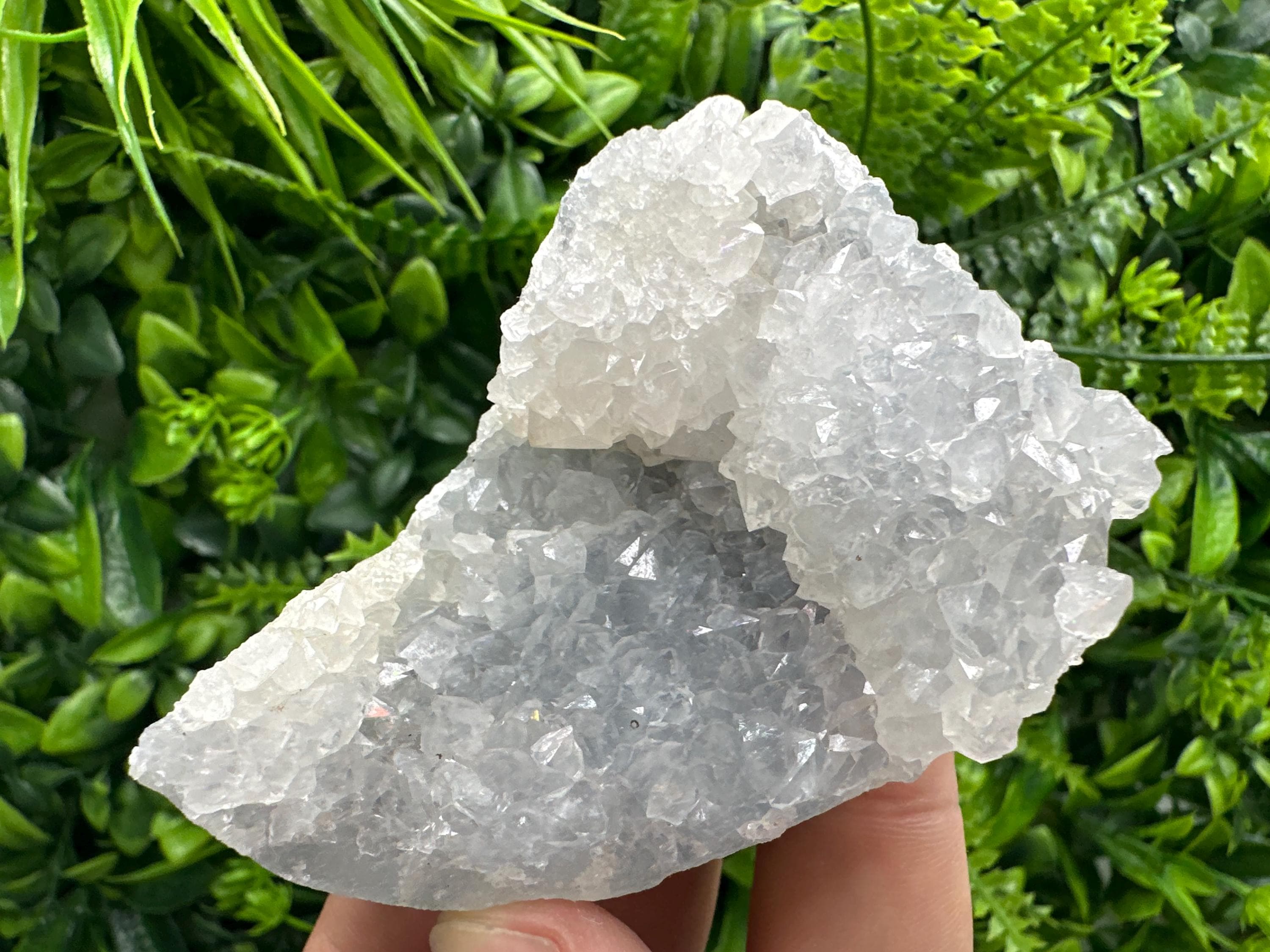 Chalcedony Specimen: Natural India Crystal, Home Decor (7/5.5/4 cm)