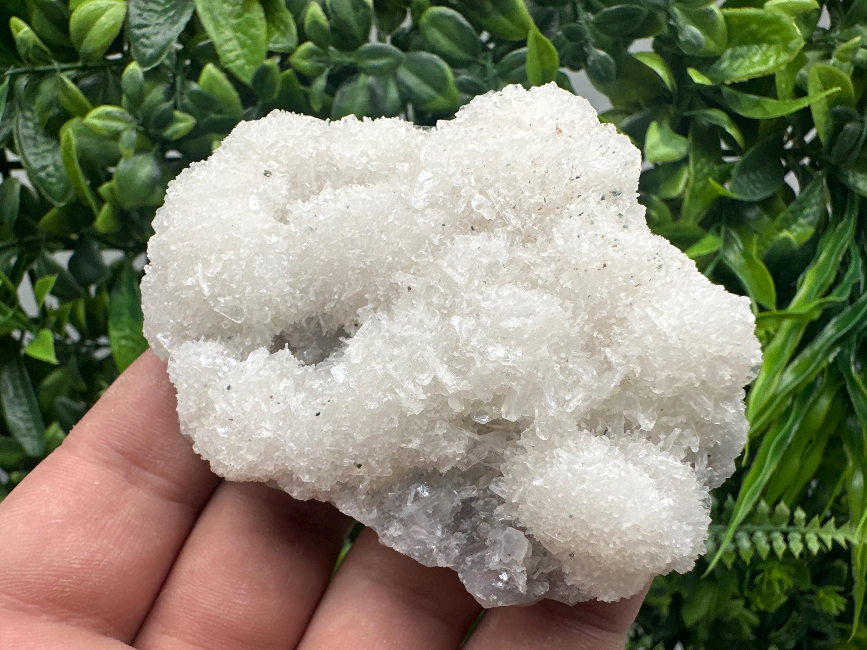 Apophyllite Stilbite on Chalcedony, India Mineral Specimen
